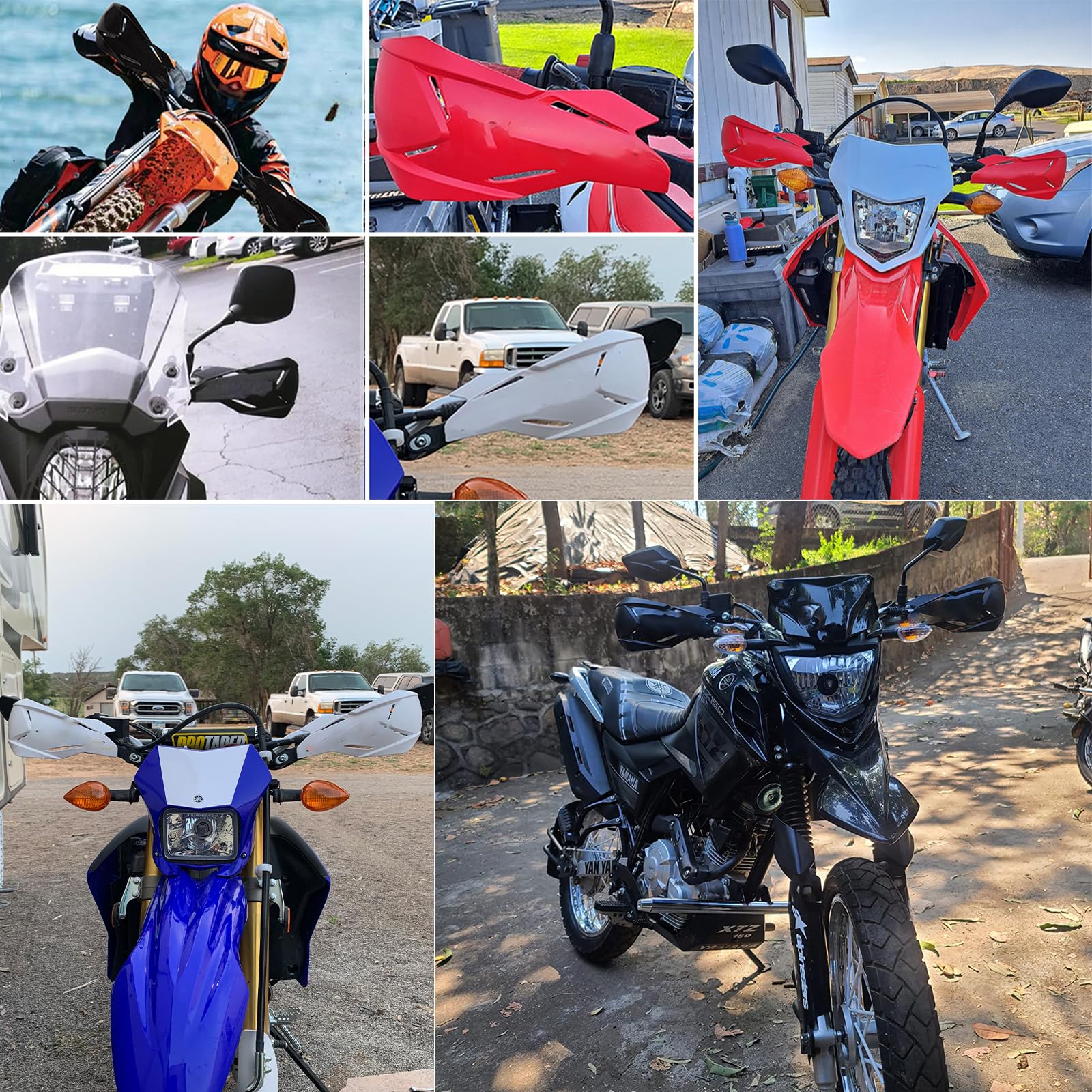 みーきゅん XINGWU Dirt Bike Handguards Universal 7/8'' and 1 1/8'' Motorcycle