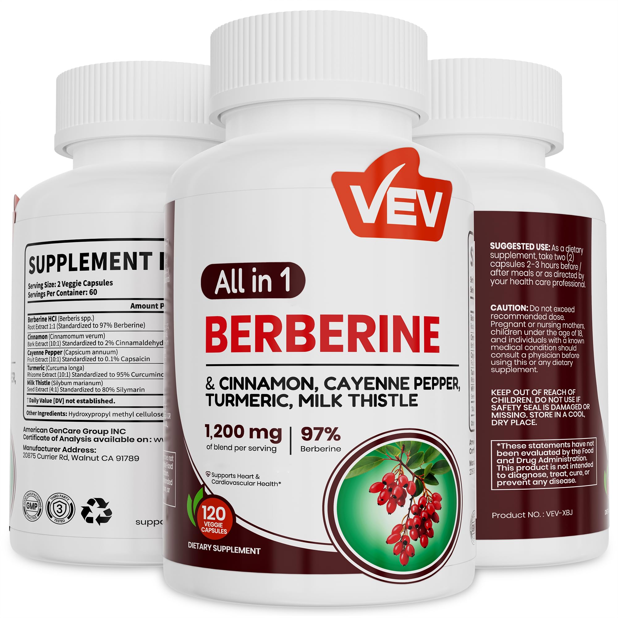 VEV Berberine Supplement