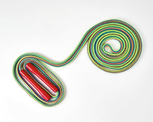 Miniatura 3 de 20FT LAON Korean Double Dutch Jump Rope, 20ft (6m) Long, Colorful Rainbow Braided Design Thick Rope with Non-Slip Handles, Skipping Rope for Adults,