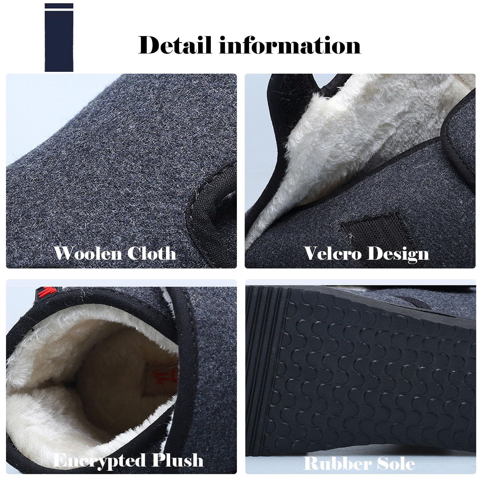 bumuam Pies Hinchados Calzado Antideslizante DiabéTico,Zapatos para DiabéTicos para Edema,Zapatos de pie súper Anchos y cálidos, Zapatos para diabéticos de Empeine Alto EU 42(26.5cm/10.4in)