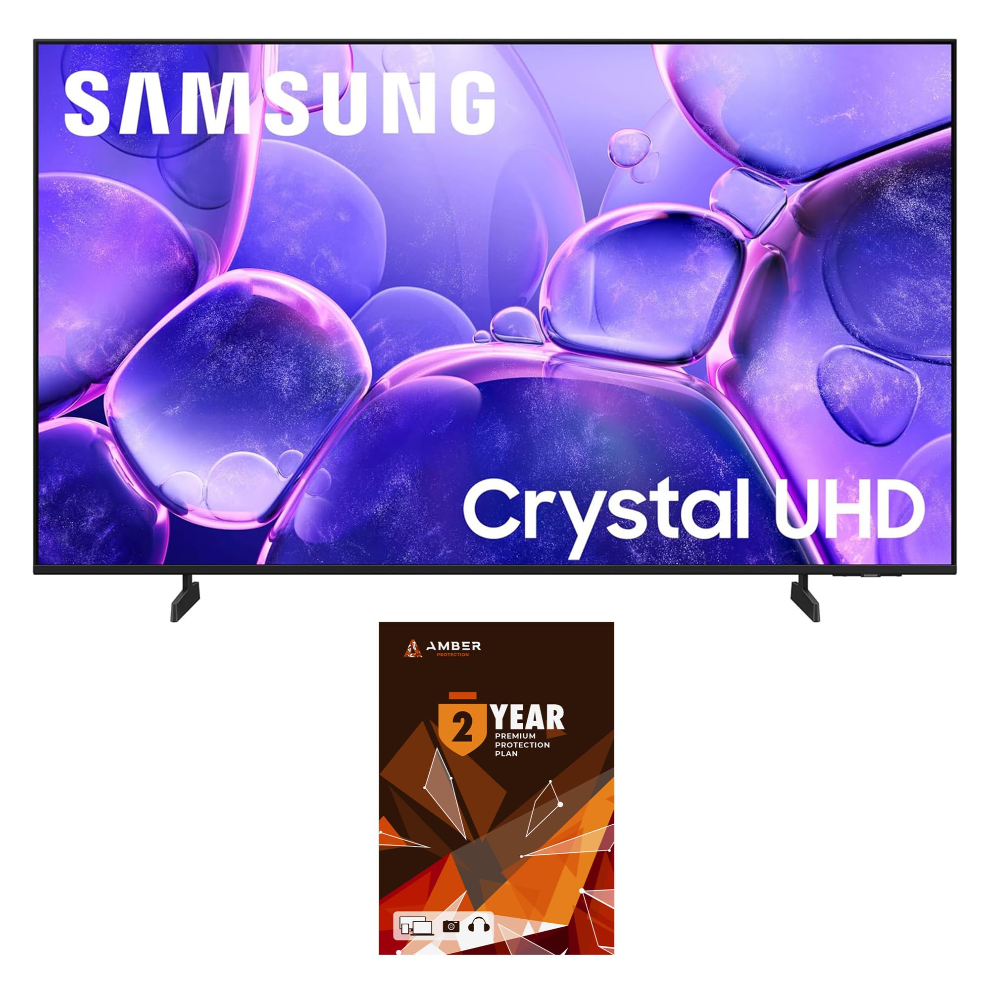Samsung UN43U8000FFXZA 43 Inch Crystal 4K AI Upscaling UHD TV with a 2 Year Amber Protection Plan (2025)