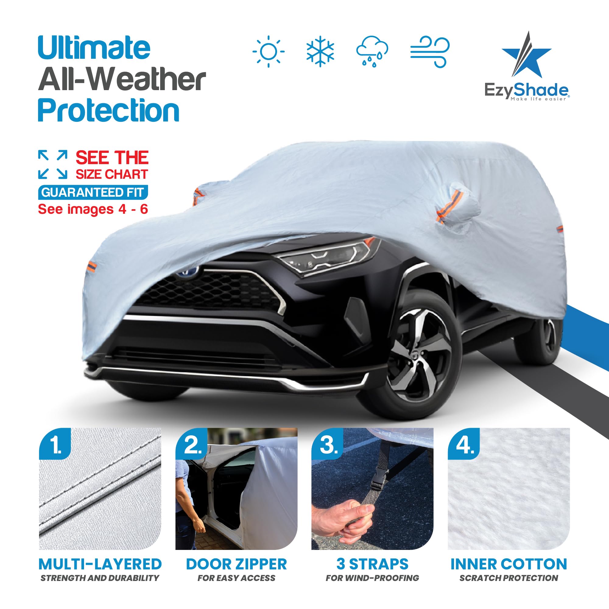 EzyShade SUV Car Cover Waterproof All - Key Features