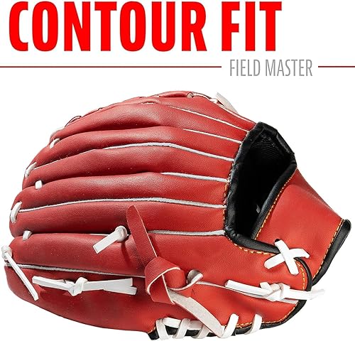 Miniatura 10 de Guante de béisbol, guantes de béisbol y sóftbol con pelota, guantes de béisbol de cuero compuesto de rendimiento para adultos jóvenes, múltiples