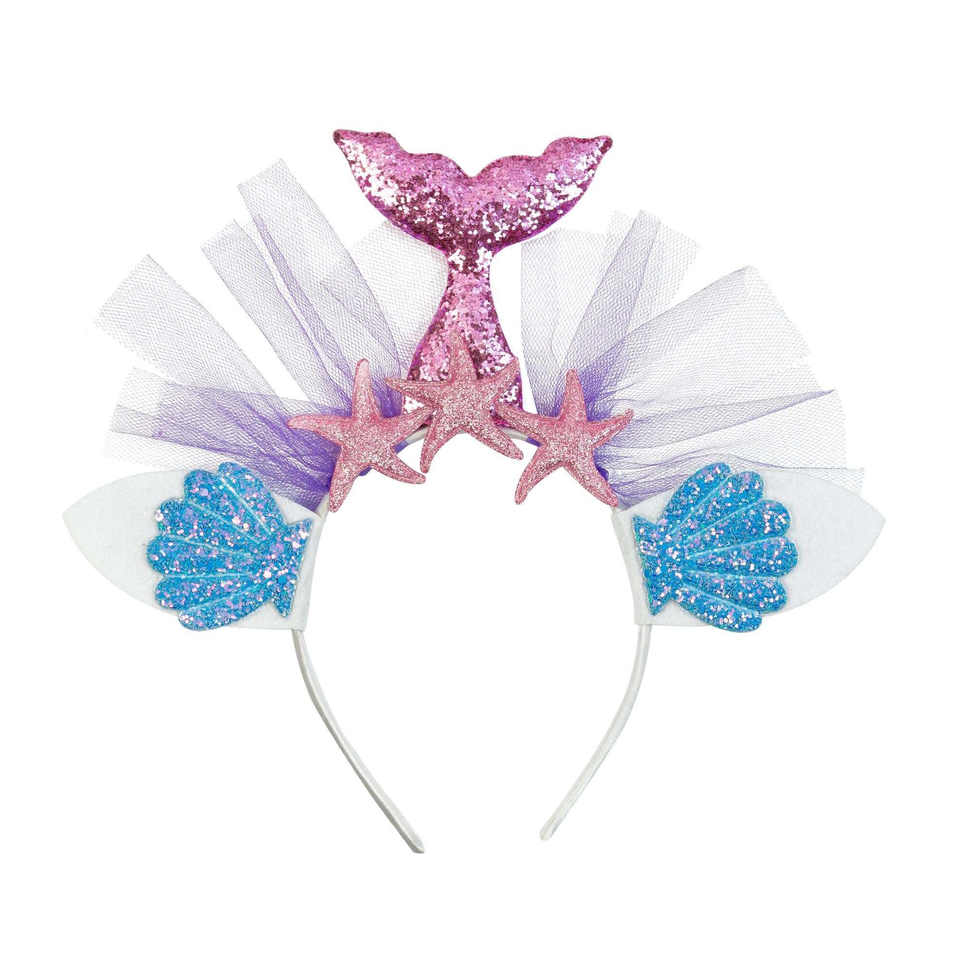 W WIDMANN MILANO Party Fashion - Blue or Pink Mermaid Headband Underwater World Mermaid Fin Headband