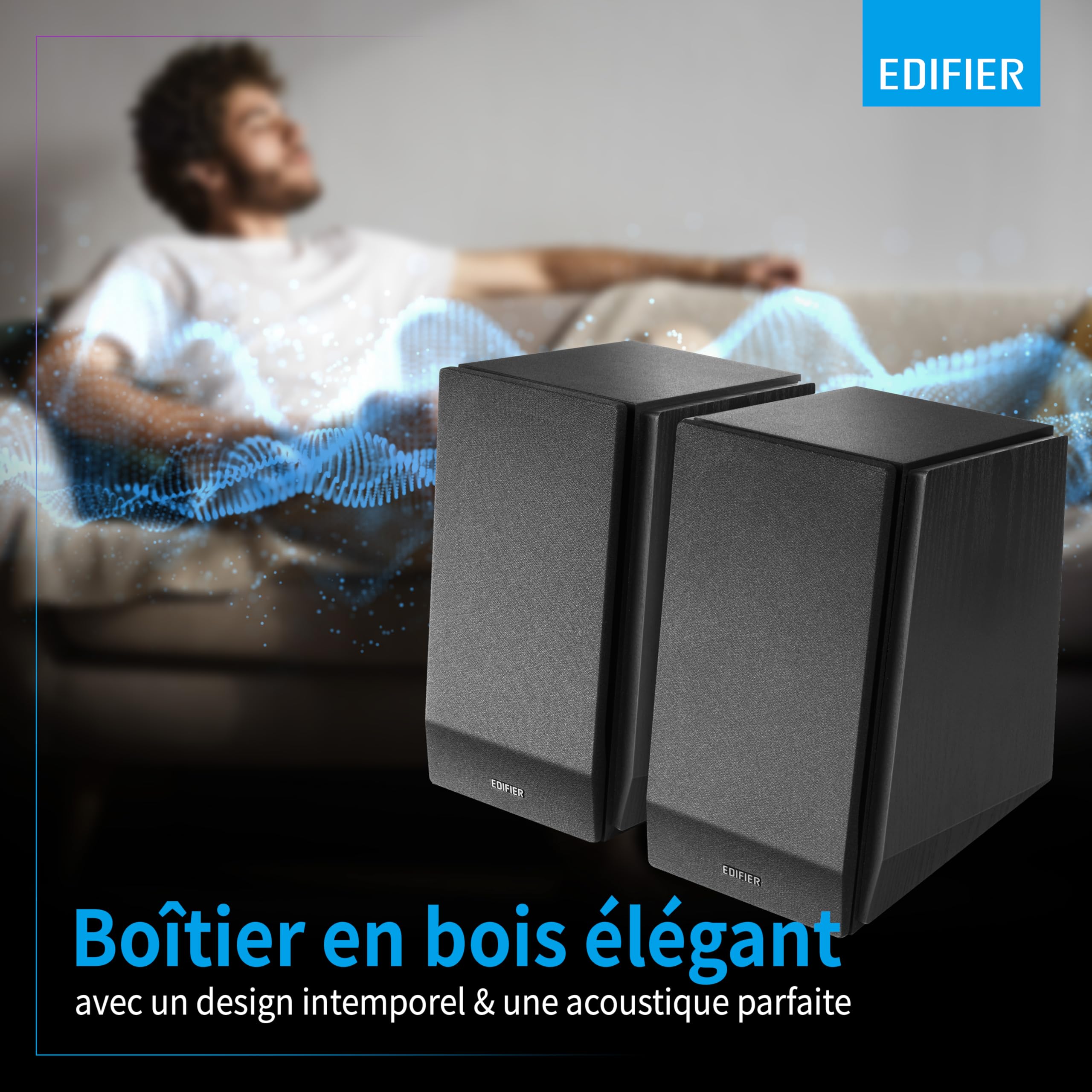 Edifier R1855DB 2-voies Noir Avec fil &sans fil 70 W