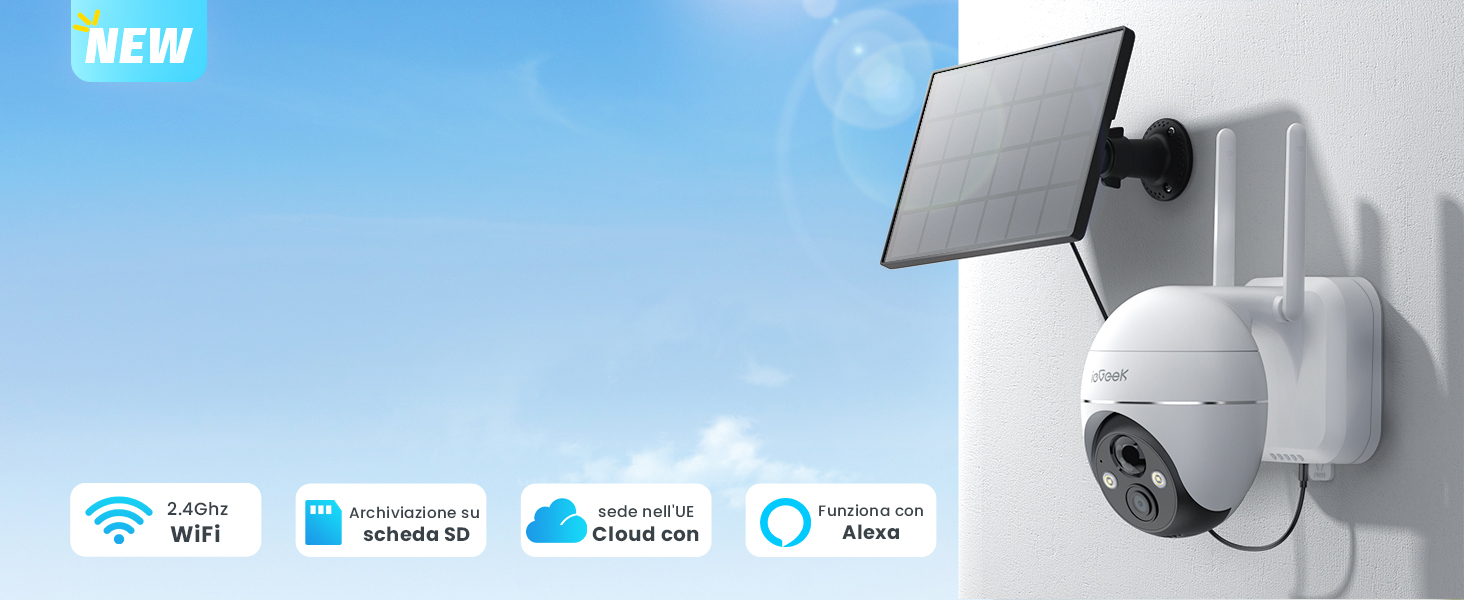 ieGeek Telecamera con SIM 4G da Esterno, 2K 3MP Ultra HD 360° PTZ Telecamera Esterna Senza Fili con SIM,Visione Notturna a Colori, Rilevamento Movimento PIR, IP66 ieGeek Telecamera con SIM 4G da Esterno, 2K 3MP Ultra HD 360° PTZ Telecamera Esterna Senza Fili con SIM,Visione Notturna a Colori, Rilevamento Movimento PIR, IP66
