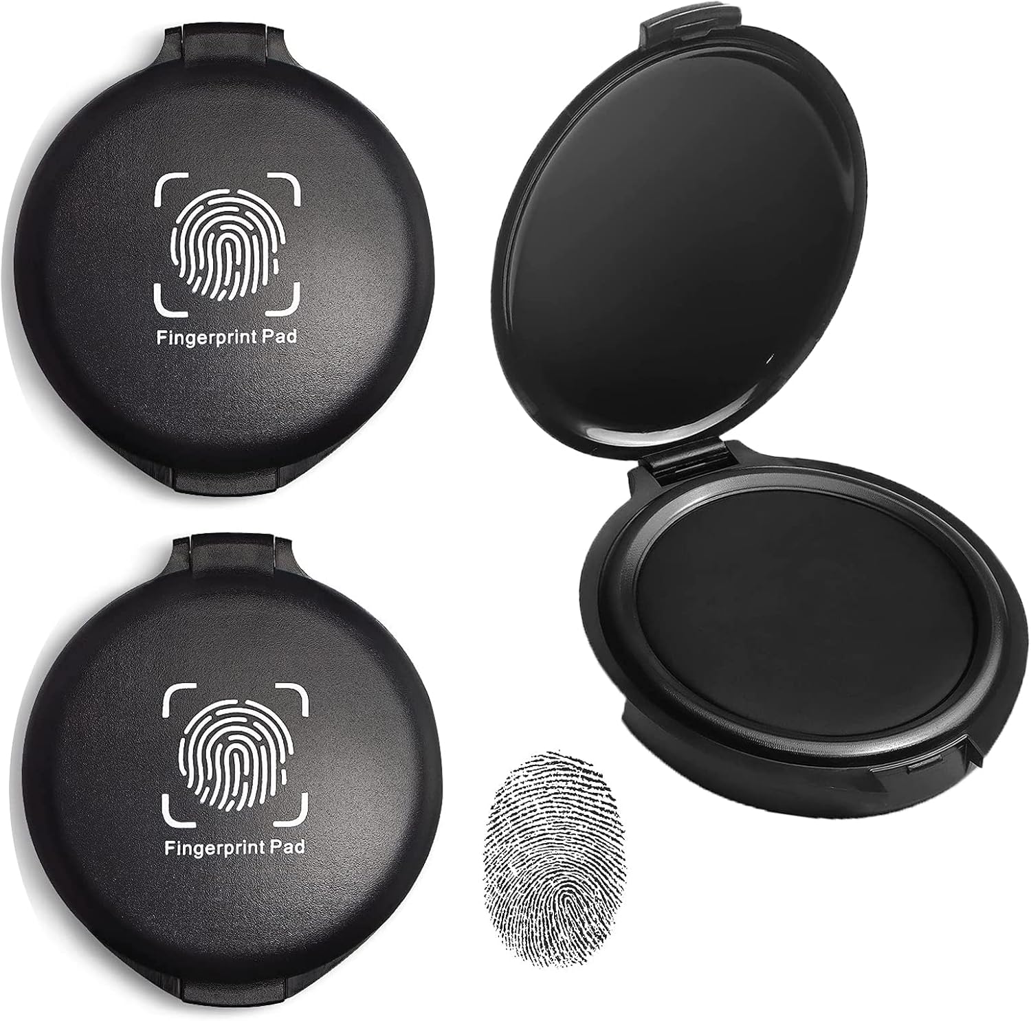 Marte Vanci 2 Pcs Fingerprint Ink Pad Fingerprint Pad