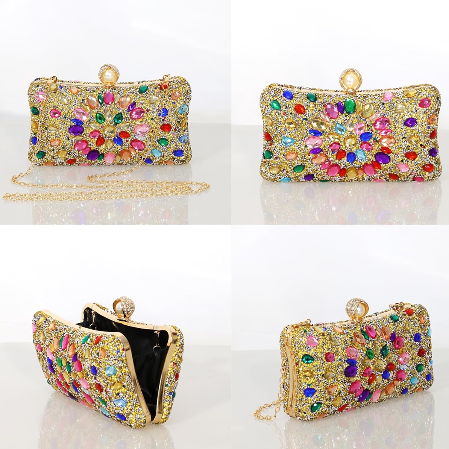 Evening Clutch Purses for Women Shoulder Bag Rhinestone Clutch Purses Luxury Handbags