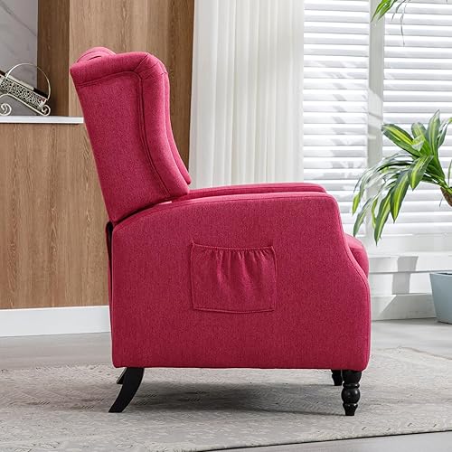 Miniatura 6 de MOONMISS Modernas sillas reclinables cómodas con bolsillos laterales, sofá individual, asiento de cine en casa para sala de estar, respaldo