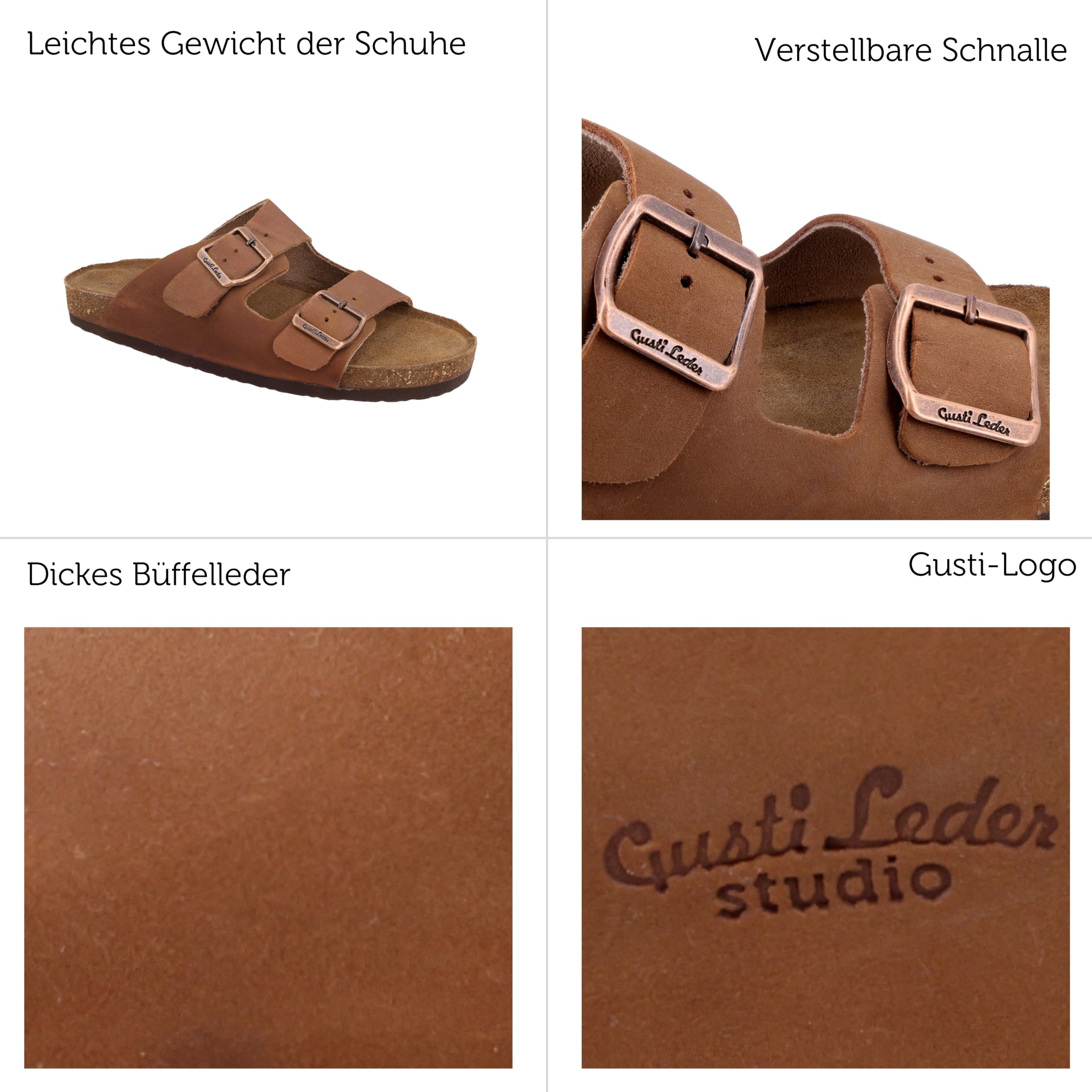 Gusti Sandale Leder - Celina Schuhe Ledersandale Lederschuhe Damen Braun Leder
