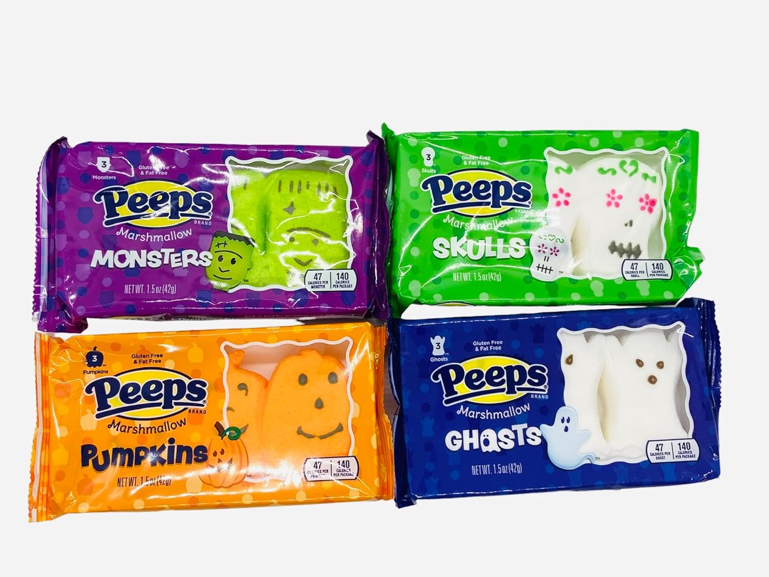 Peeps Halloween Marshmallows, Set of 4 Each Pack Contains