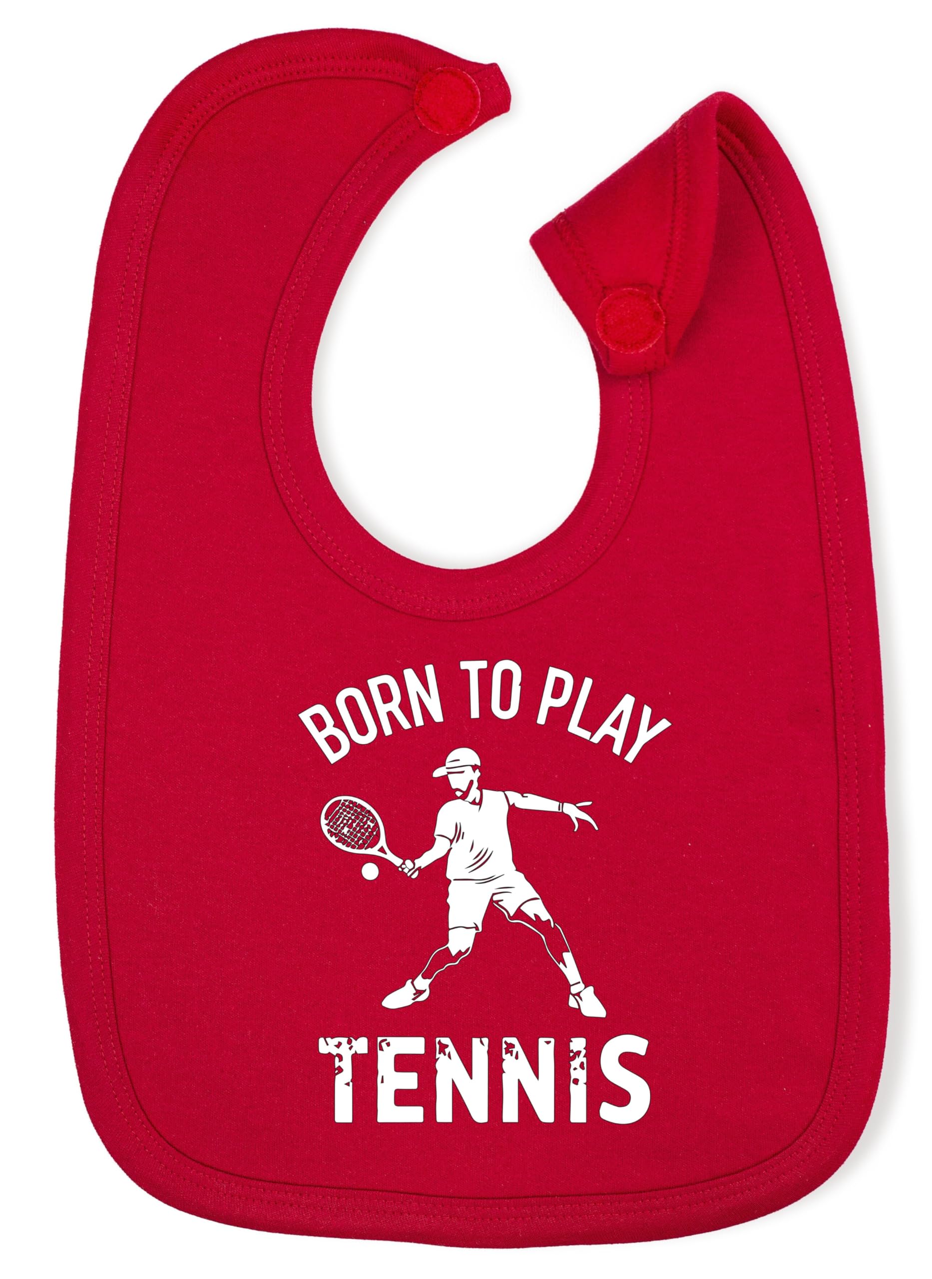 Hippowarehouse Born To Play Tennis cotton baby nursing bib boys girls 35cmx22cm
