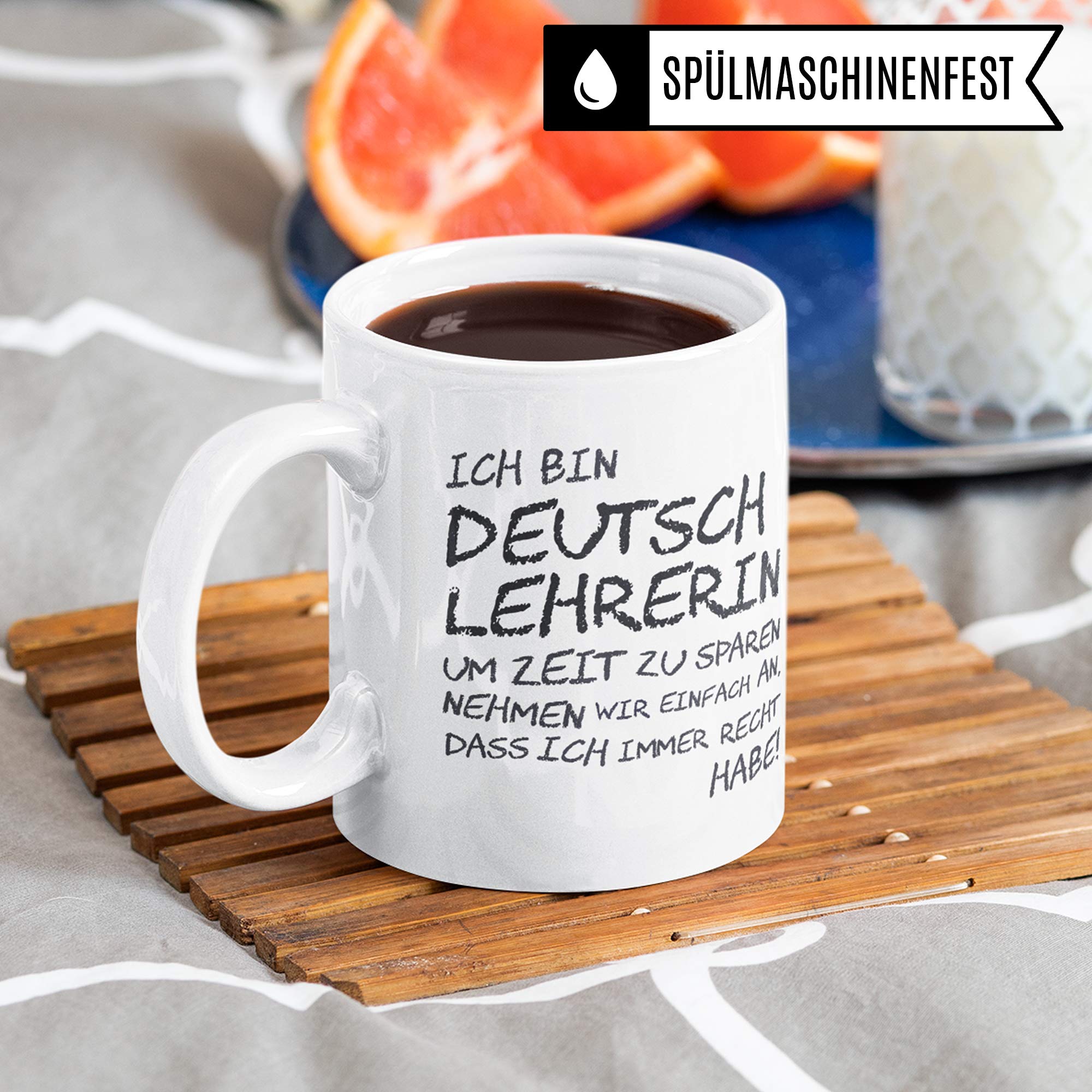 Lustige Lehrer Tasse Mit Spruch – Geschenk Für Deutschlehrer (Grundschule, Gymnasium, Etc.)