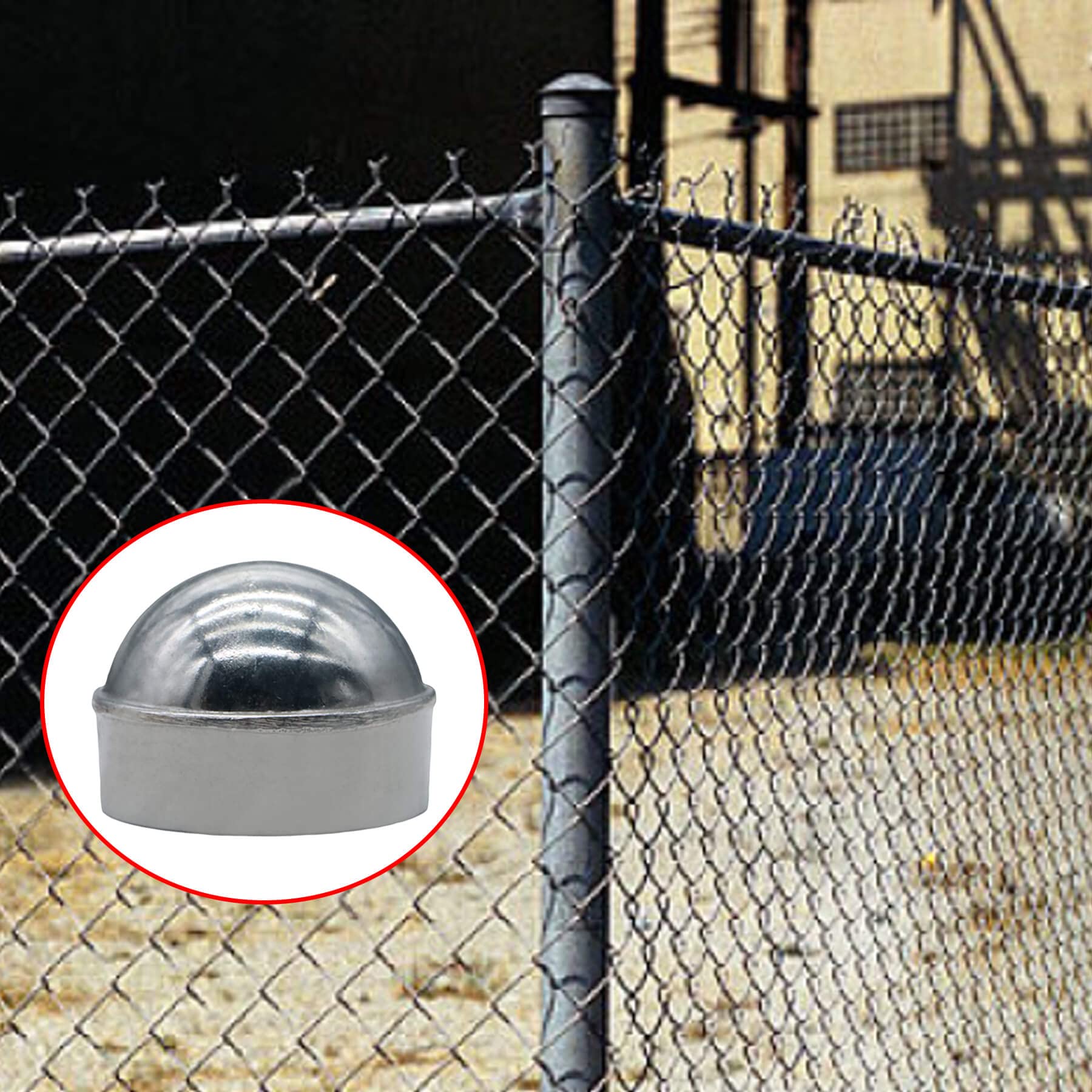 Chain Link Fence Post Caps 1 3/8 4-Pack Aluminum Chain Link Fence Post Caps  - 1-3/8