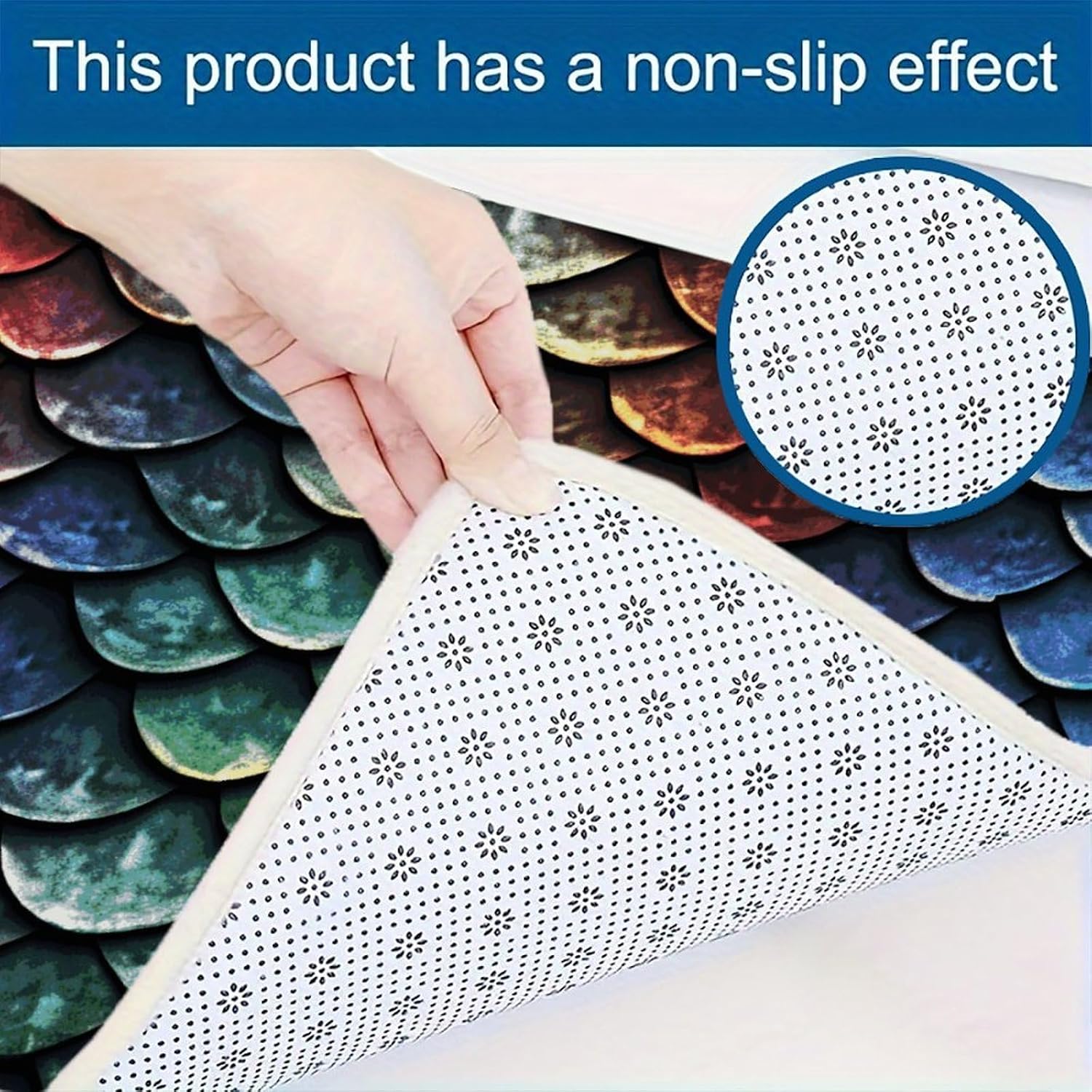 Dragon Scale Kitchen Mats for Floor 3 Pcs Kitchen Rugs