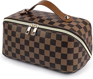 Bolsa de maquillaje de viaje de cuero, bolsa ...