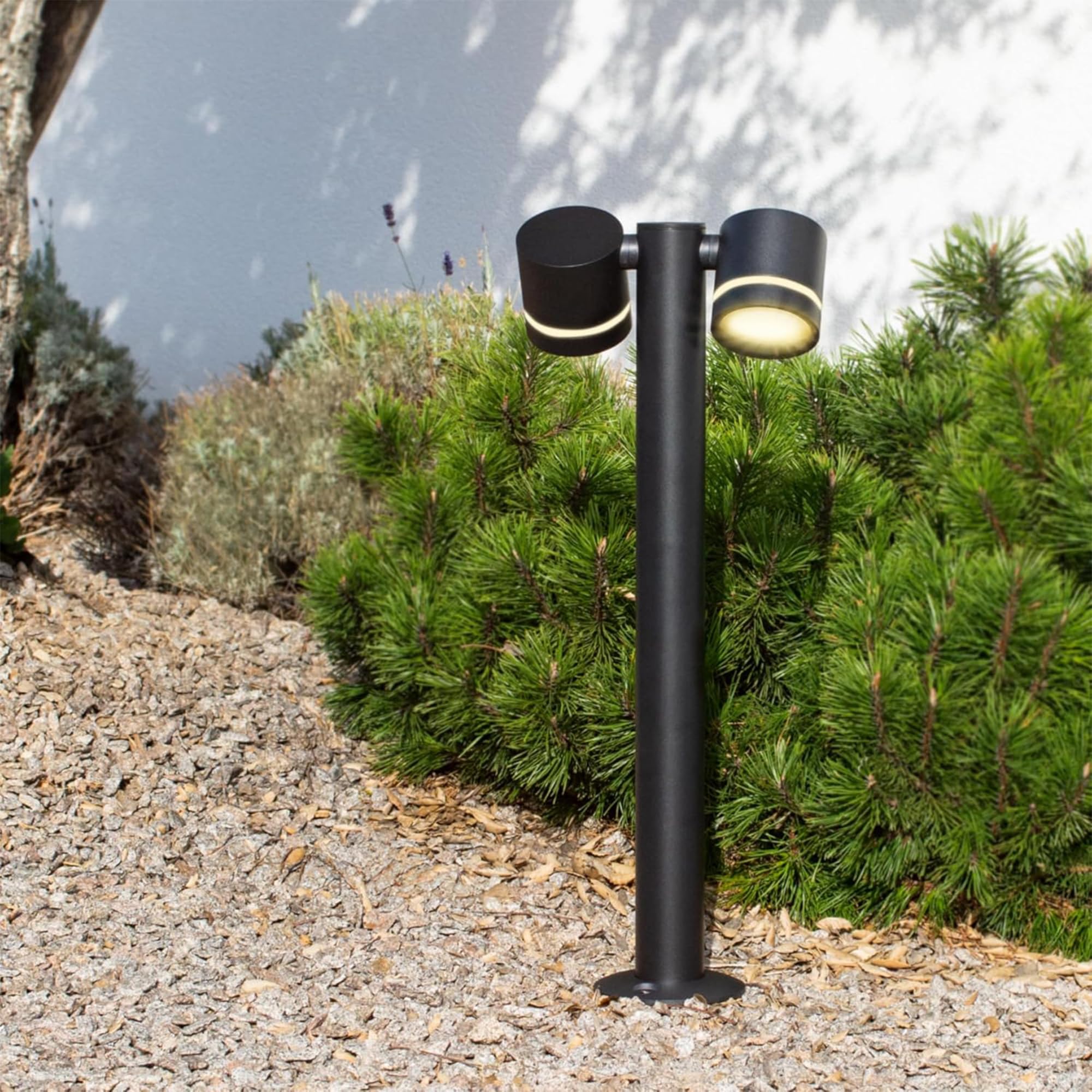 SSC-LUXon ULICA lampe extérieure sur pied double spot GX53 orientable IP54