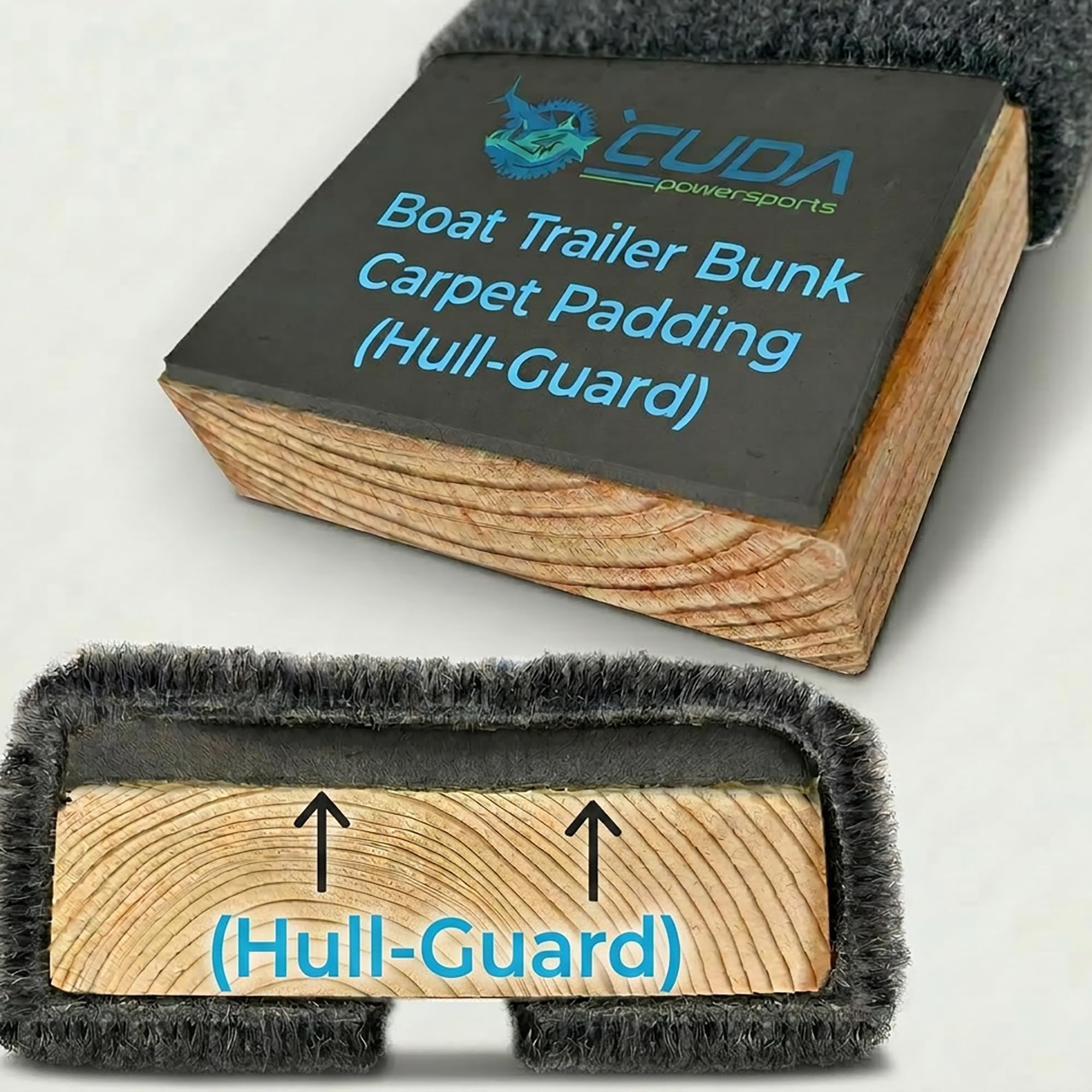 Boat Trailer Bunk Carpet Padding - Hull Guard (Padding, 5in x 95in (Pair)