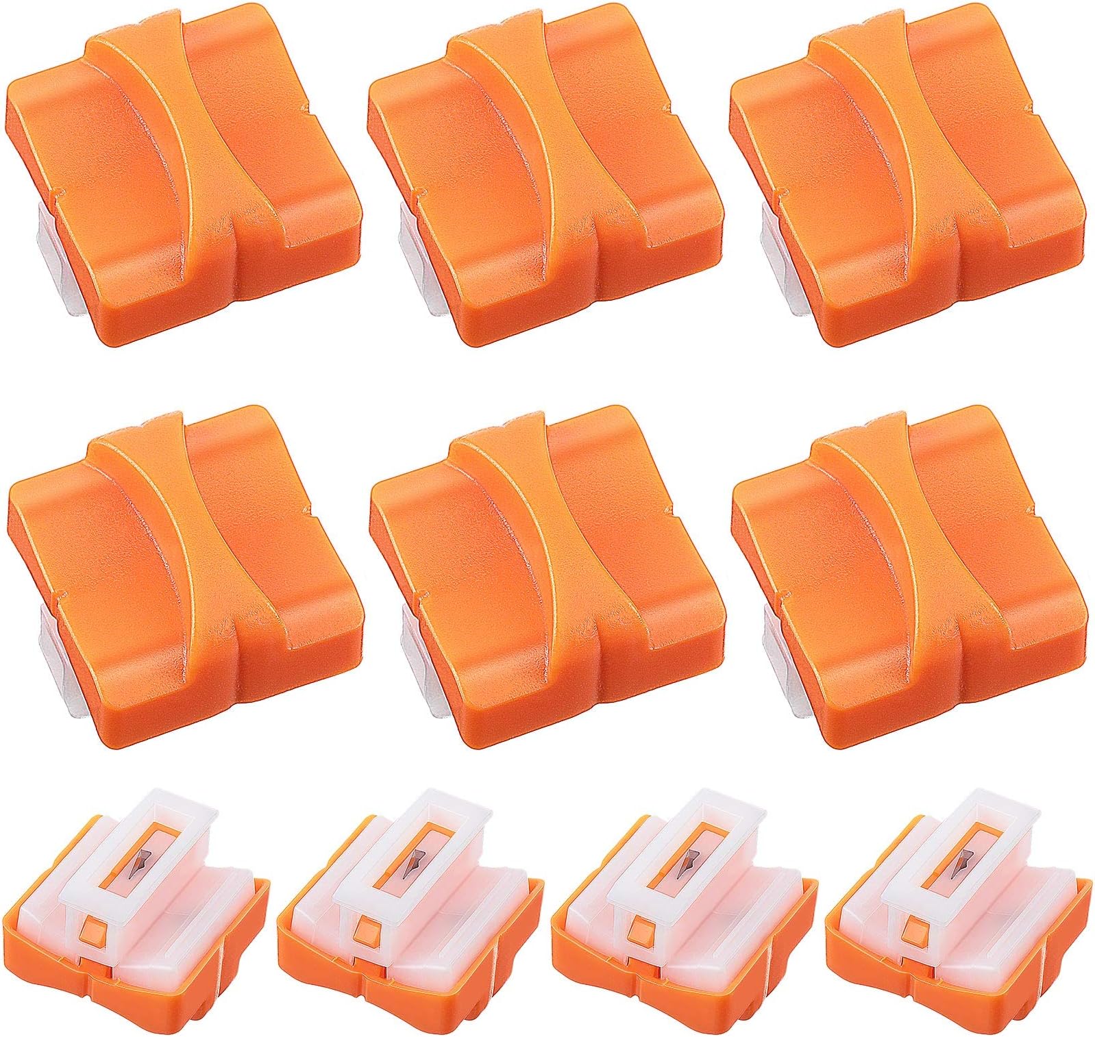 Mudder 10 Pieces Paper Cutter Replacement Blade Cutting Replacement Blades Refill for A4 Black and White Paper Trimmer(Orange)