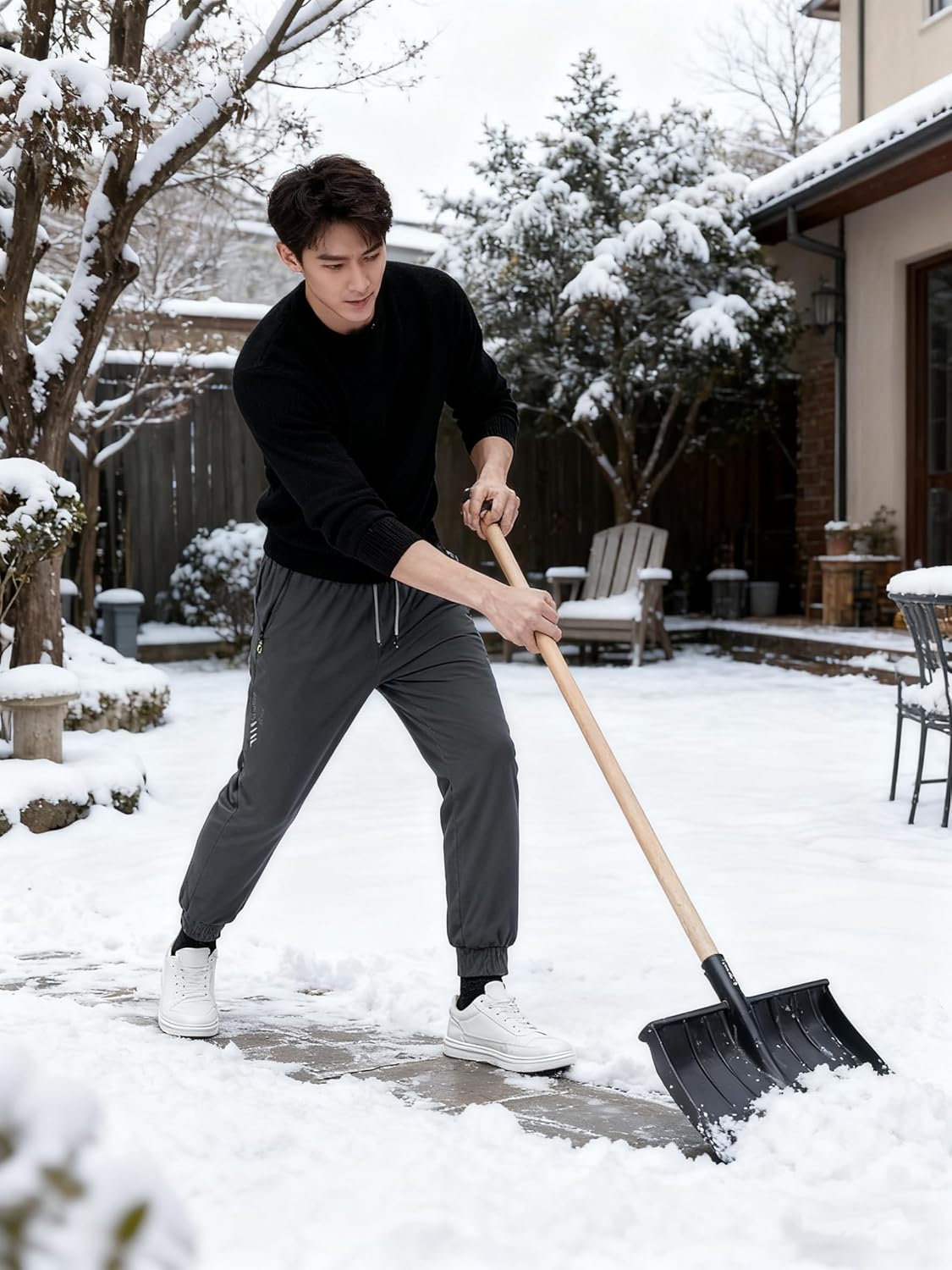 Mens Winter Pants Sherpa Fleece Lined Sweatpants Thermal Joggers with Zipper Pockets for Outdoor, Snow Sports - Image 3