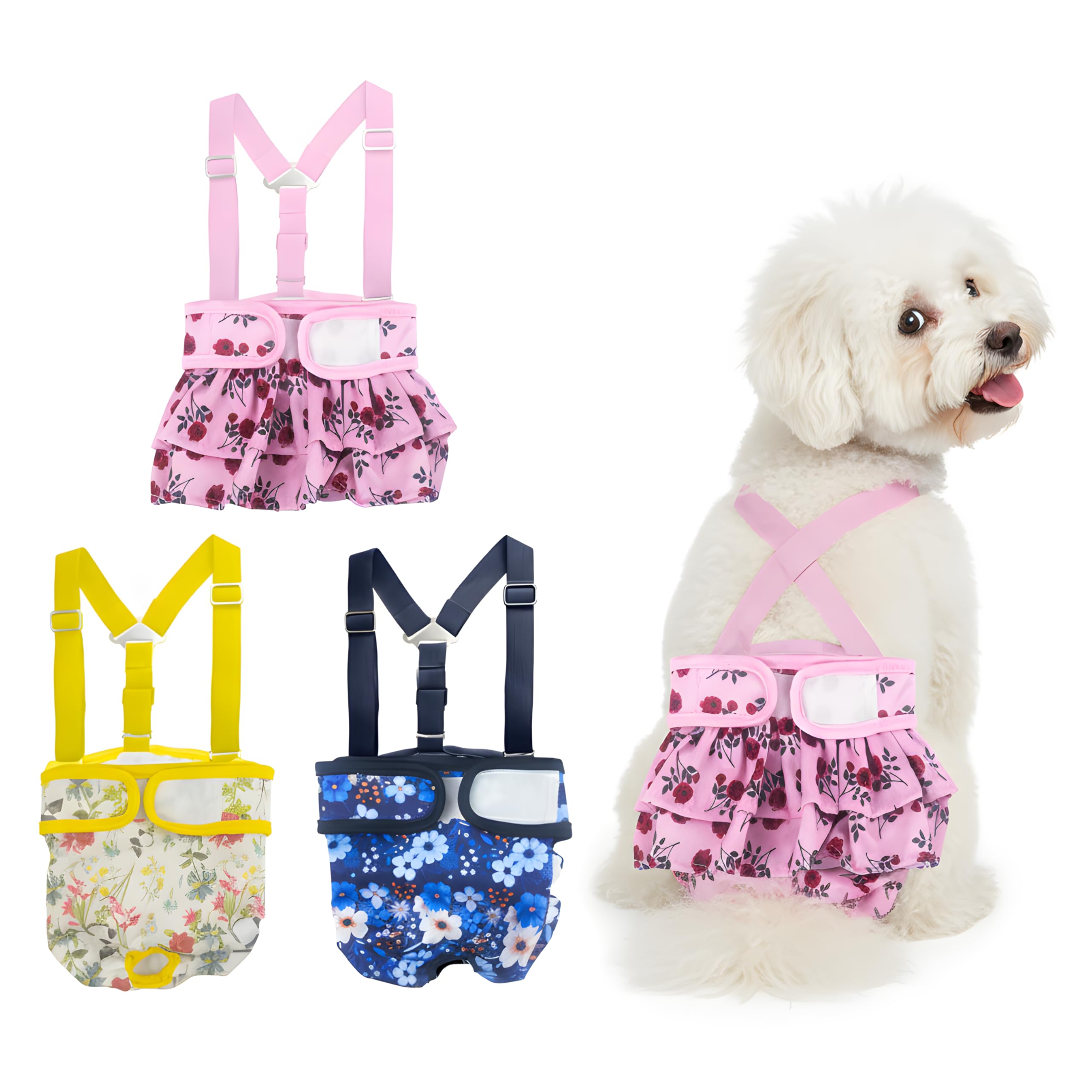 3 Pack Washable Female Dog Diapers — image 1