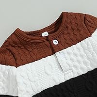 Vista 5 de MERSARIPHY Ropa de bebé para bebé, sudadera de punto para bebé, suéter de punto, pantalones largos, ropa de otoño e invierno