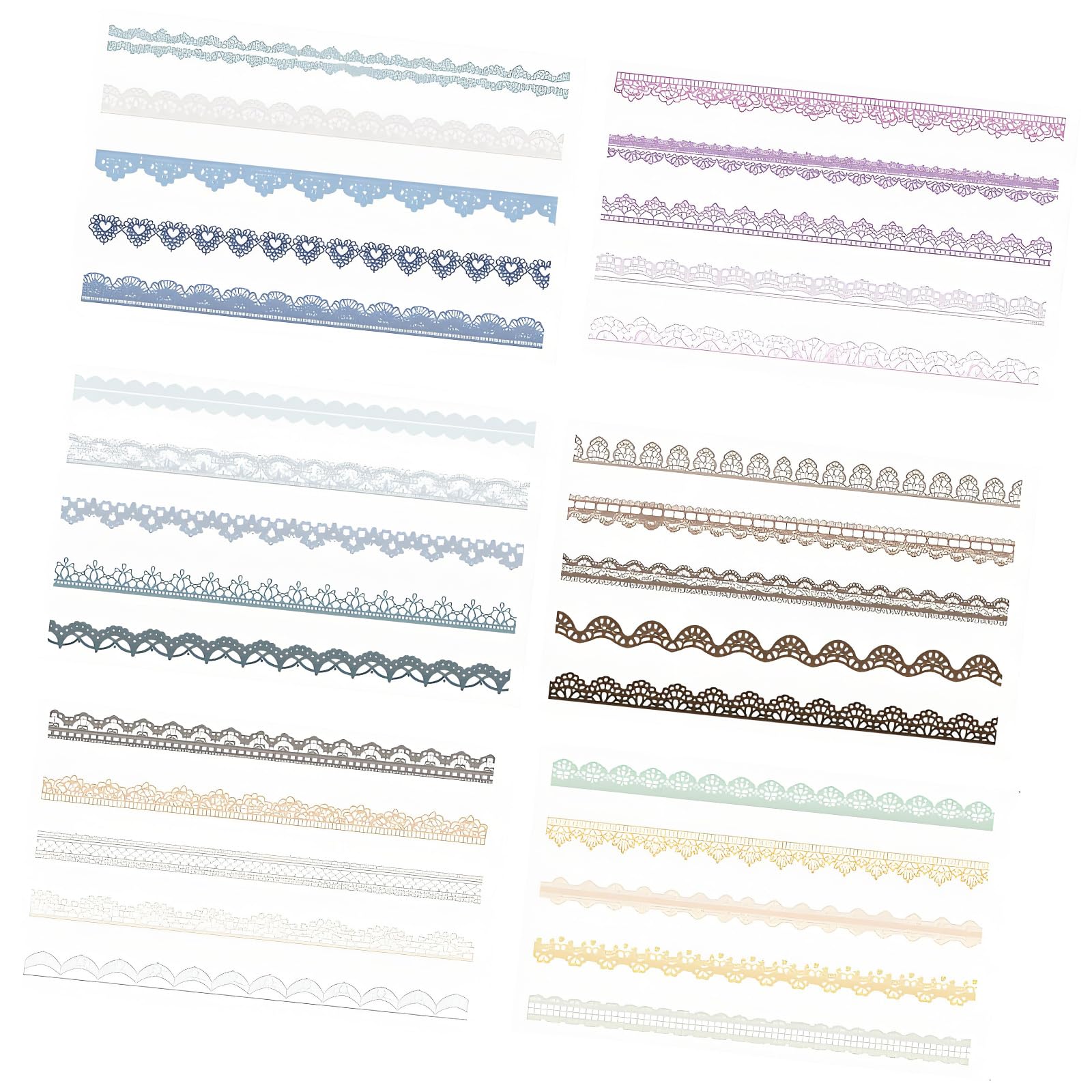 Mllepjdh Multipurpose 240pcs Lace Scrapbook Embellishments for Artistic Styles Scrapbook Transfers