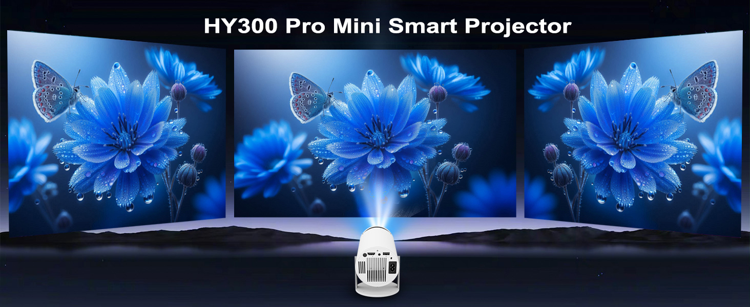 Proyector Portátil 1080P Con Enfoque Automático Y Rotación 180°, WiFi 6 Y Bluetooth 5.2, 16000 Lúmenes Para Cine Y Gaming