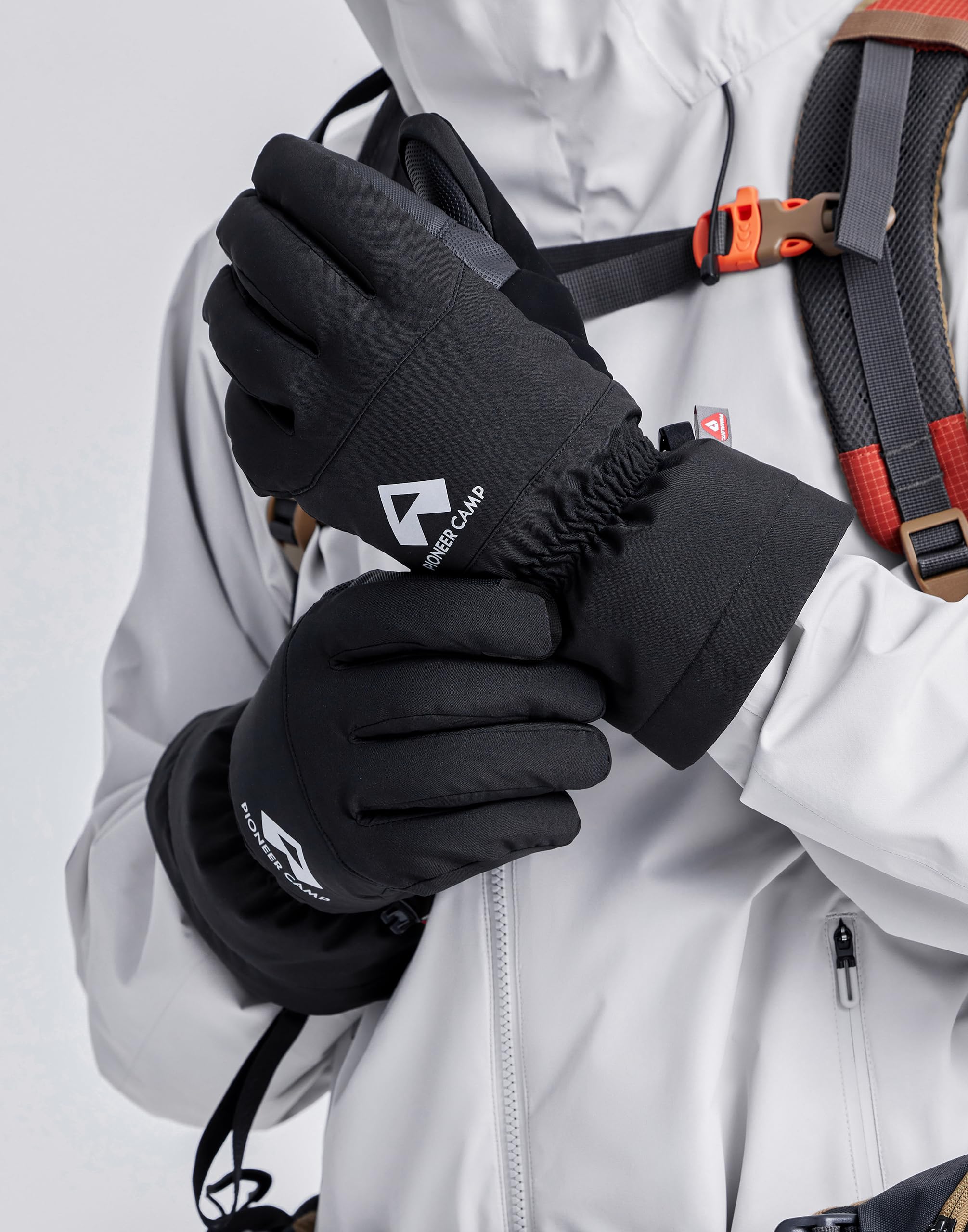 Pioneer Camp Guanti invernali da uomo e donna, impermeabili Primaloft Gold Isolamento Caldi Guanti da sci Touch Screen Spessi Termici Wicking Insert, Corsa Sci Escursioni Ciclismo