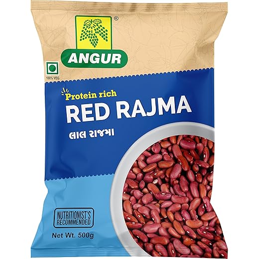 Angur Red Rajma - 500g | Pack of 2 | Kidney Beans - (1 Kg)