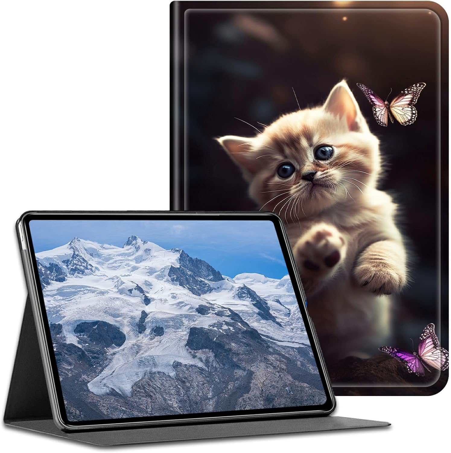 Case for Kindle Fire HD 10 & 10 Plus Tablet (13th/11th Generation, 2023/2021 Release) 10.1" PU Leather Shockproof Stand Protective Cover with Auto Wake/Sleep,Beach Palm Trees