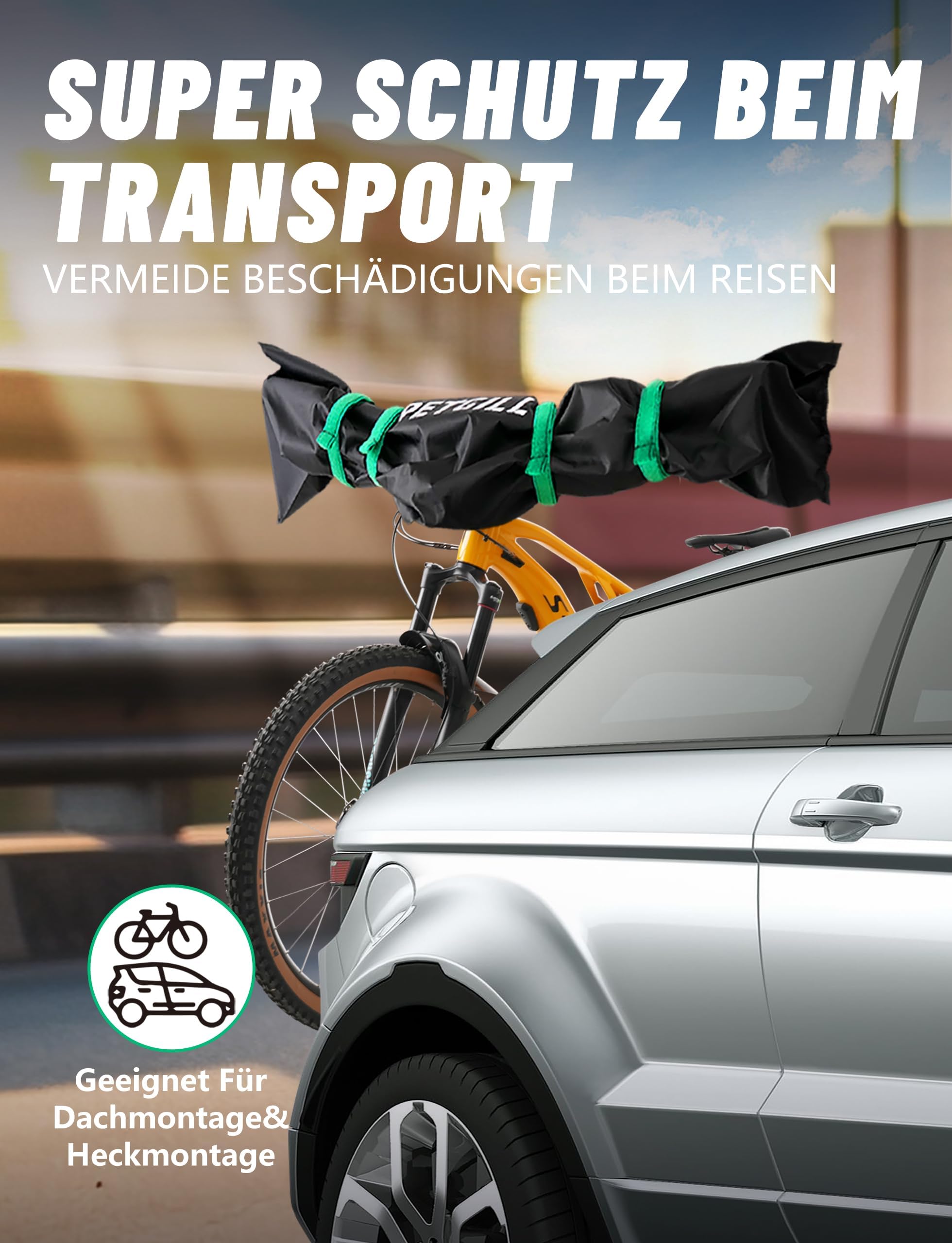2er Pack Lenkerschutzhülle E-Bike & Fahrrad, 420D Wasserdichte Fahrradabdeckung, Transportschutz für Fahrradträger, Regenschutz Zubehör für Lenker & Display (z.B. Bosch), Reißfestes Cover