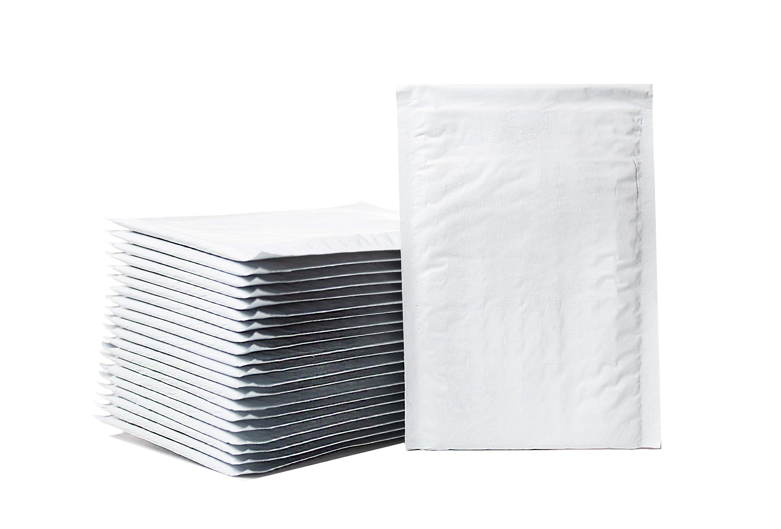 Empire Mailers#000 4 x 8-inch White Padded Envelopes, Self Seal Mailers, Bubble-Lined Shipping Envelopes, Mail-Approved Poly Bubble Mailers, Self-Sealed Mailing Packages, Pack of 10