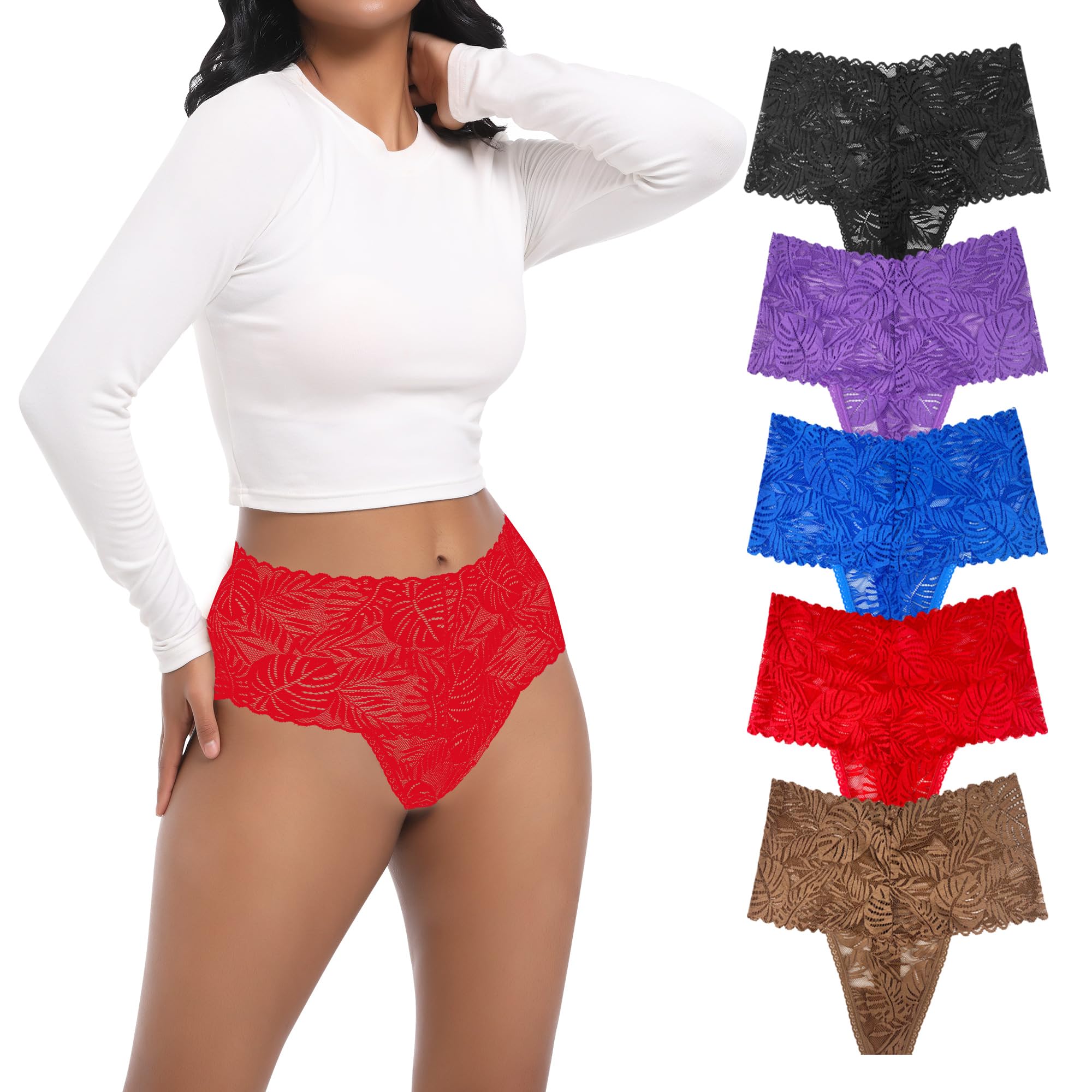 Photo 1 of WKFIIN 4-Pack Thong Panties - 4X-Large