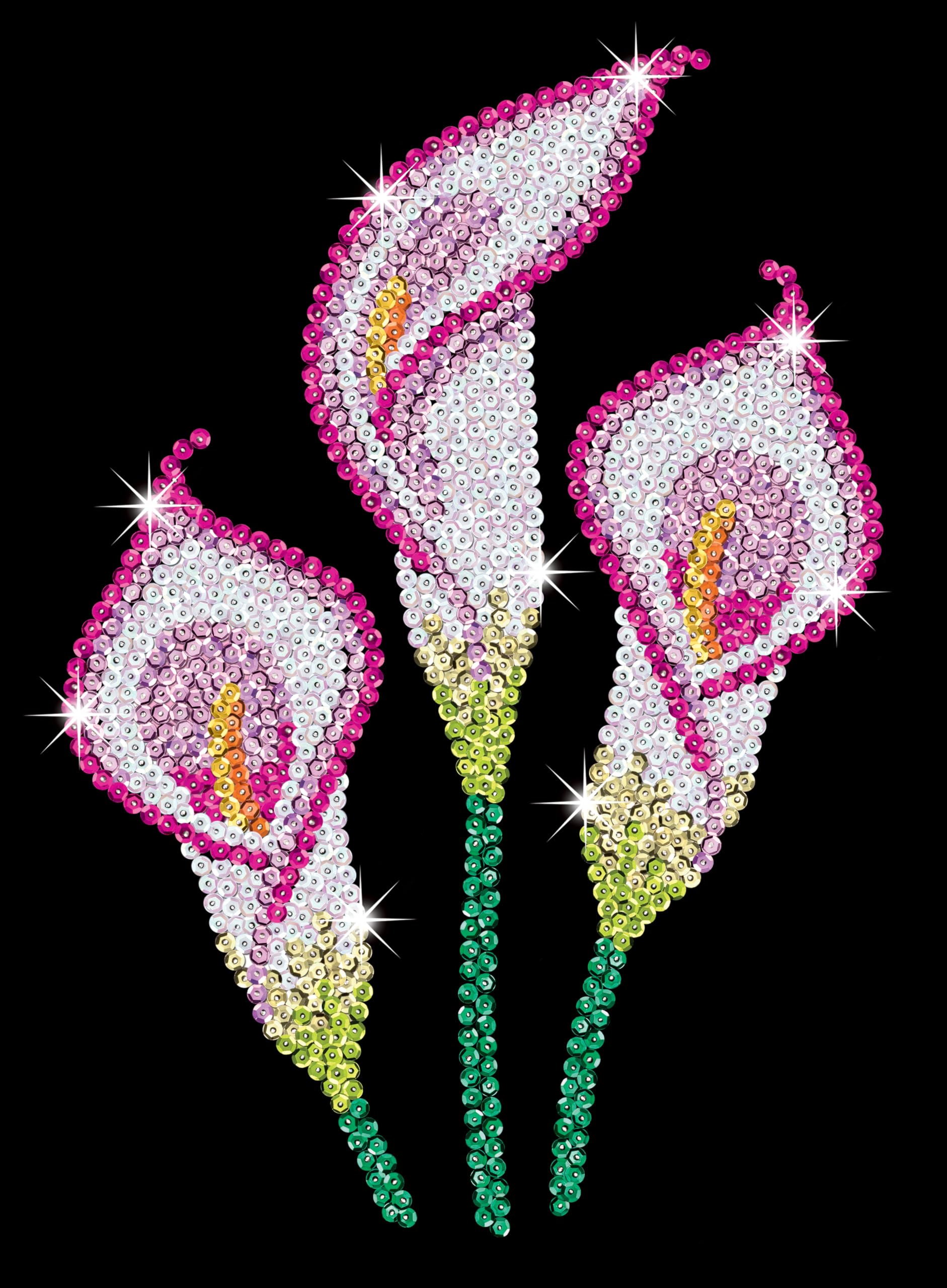 Sequin Art Purple Craft Kits (Calla Lily), 28 cm x 37 cm - Image 4