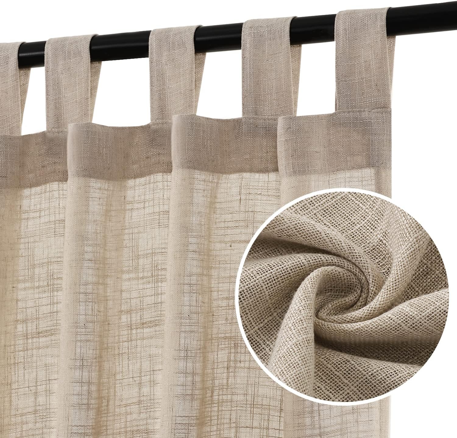 H.VERSAILTEX Linen Curtains Natural Linen Blended Curtains