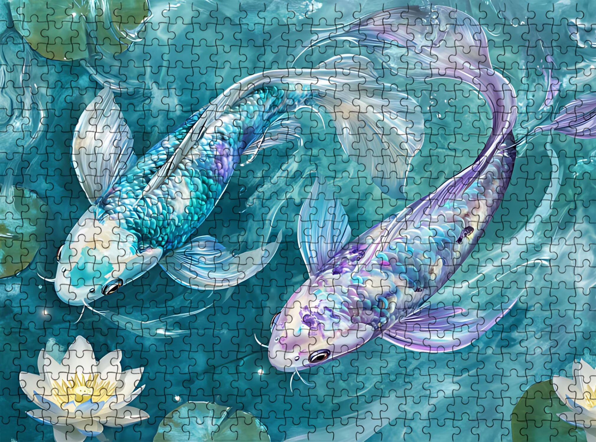 sogno Koi Puzzle 1500 Pezzi per Adulti, Puzzle in Legno - Collezione Classica con Poster Incluso - Sfida di Concentrazione e Passatempo Antistress, Gioco Educativo per Famiglia, 87 x 57 cm f0-772