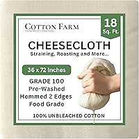 Vista 9 de Cotton Farm - Bolsa de estopilla ultra densa - Bolsa de leche vegetal - XL 14 x 14 pulgadas, multiusos para fabricación de quesos, colado