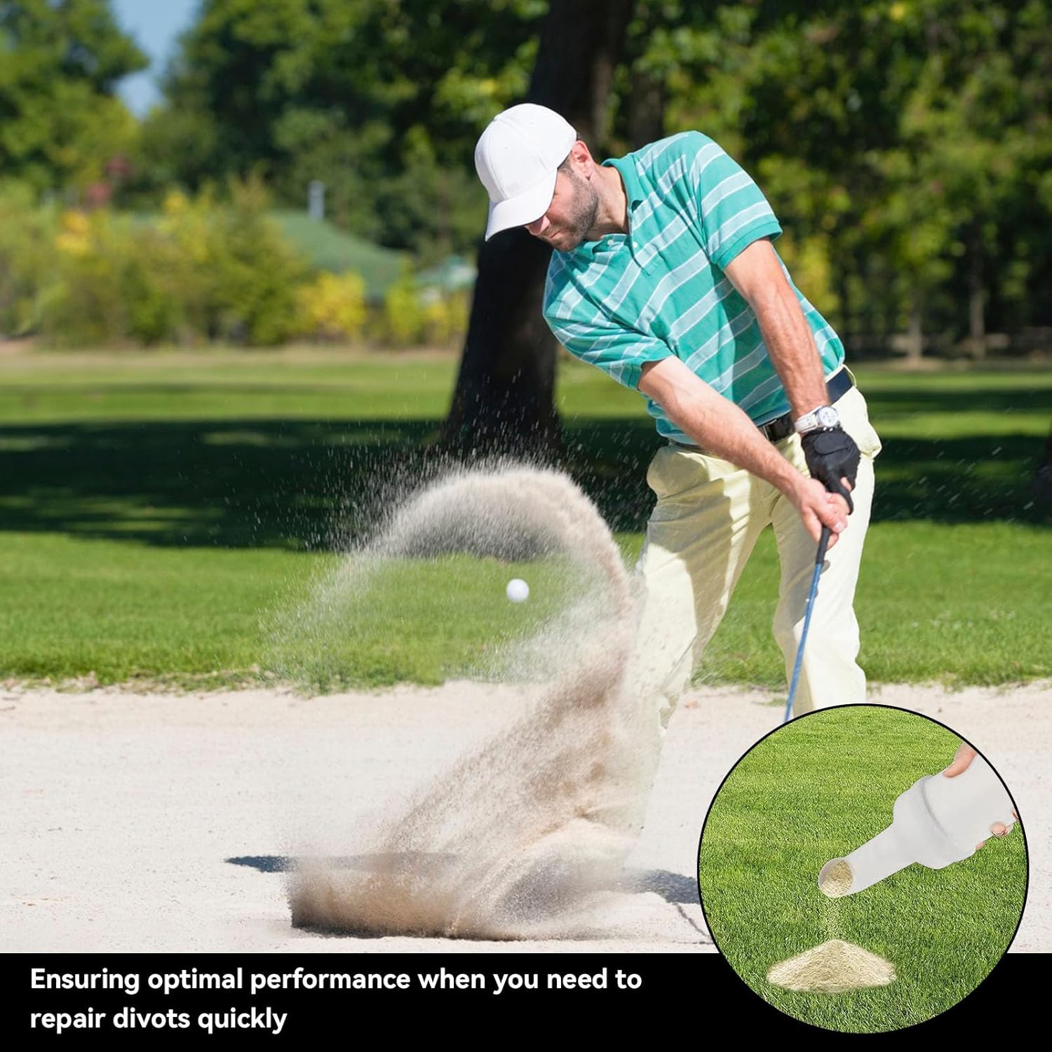 Golf Sand Bottle, Portable Universal Golf Sand Divot Filler Bottle, Cart, Matte Filler Golfing Carts Accessory