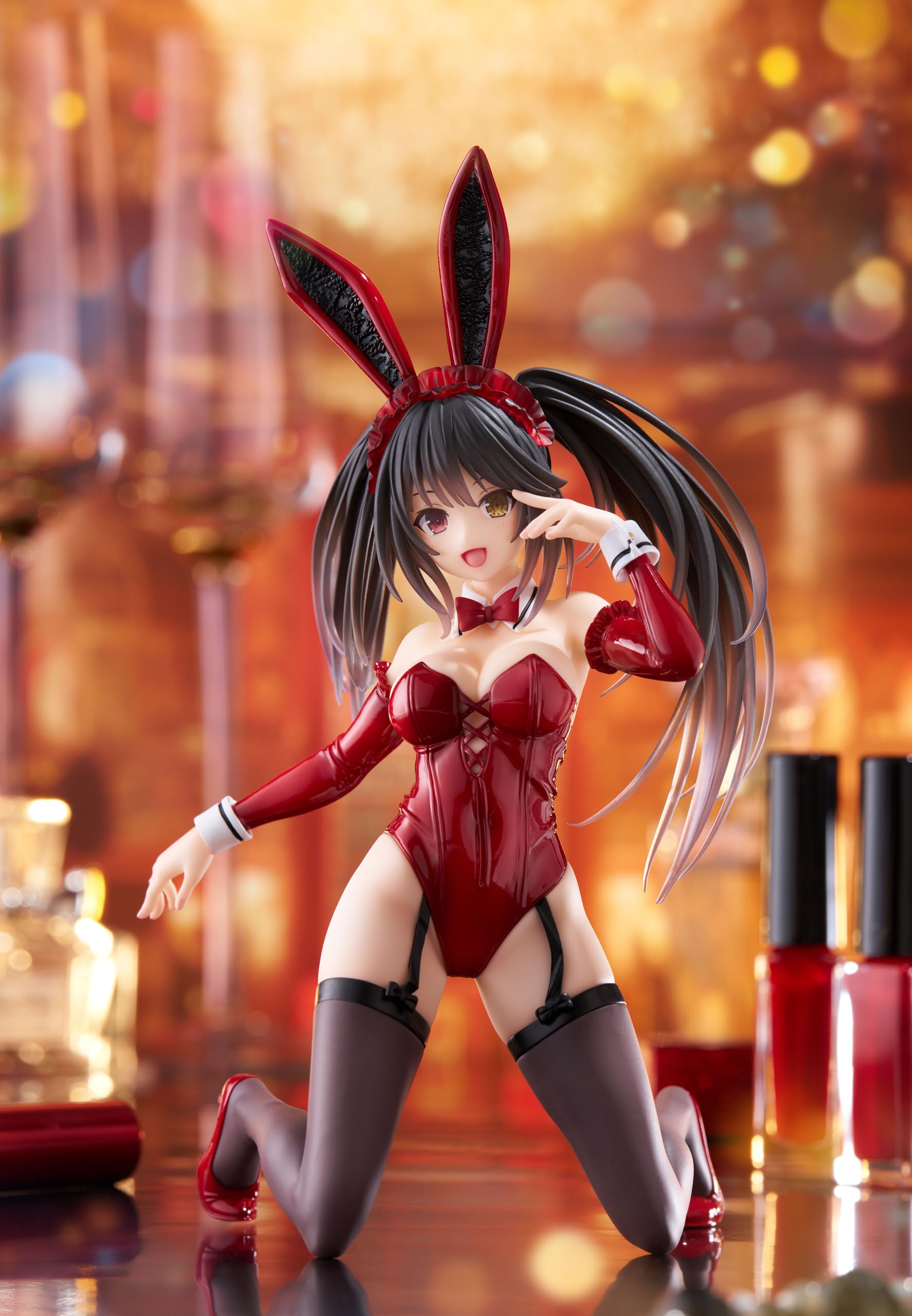 Date A Live V Statue de Bureau en PVC Figurine Mignonne Kurumi Tokisaki Bunny Ver. 13 cm