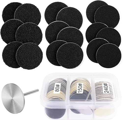 Rolybag Discos de papel de lija y broca de metal para uñas, disco de pedicura rosa de 0.98 pulgadas, 100 unidades de discos de lijado de repuesto Rolybag Discos de papel de lija y broca de metal para uñas, disco de pedicura rosa de 0.98 pulgadas, 100 unidades de discos de lijado de repuesto