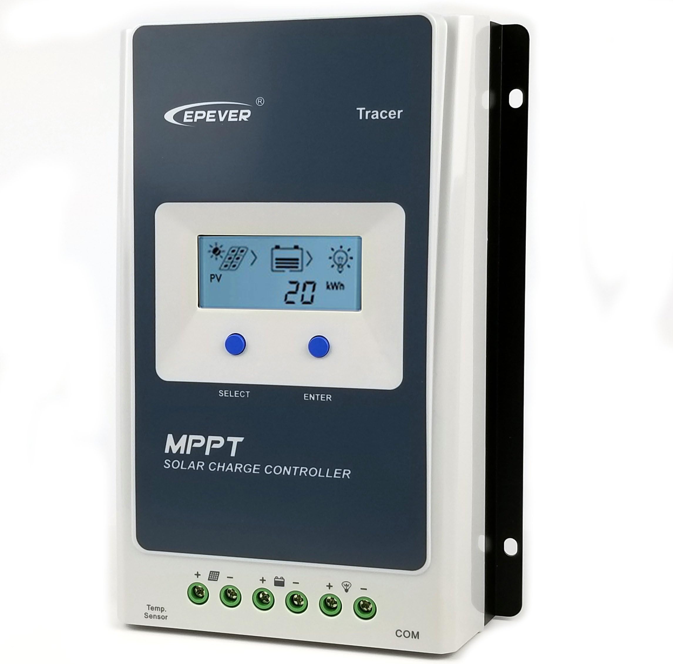 30A MPPT Solar Charge Controller 2018 100V PV Input Support Lithium Battery Charging Backlight LCD Negative Ground 12V 24V Auto 780W Solar Panel Charge Regulator Tracer 3210AN