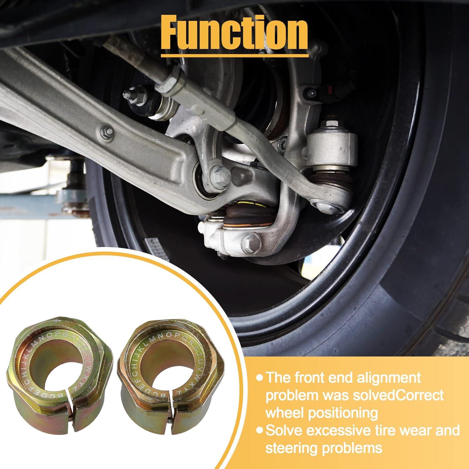 X AUTOHAUX 2pcs Front Adjustable Front Alignment Caster Camber Bushing Kit for Ford F150 F250 F350 for Ranger