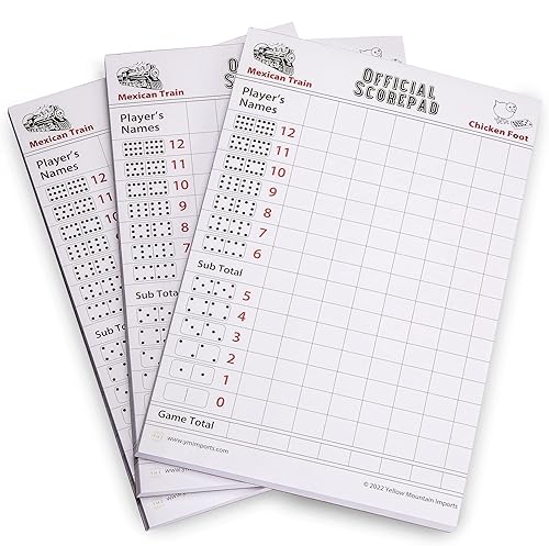 Miniatura 8 de Yellow Mountain Imports Paquete de tren mexicano  Juego completo con 12 dominó dobles (PipsDots), cubo de madera y paquete de 3 marcadores de tren