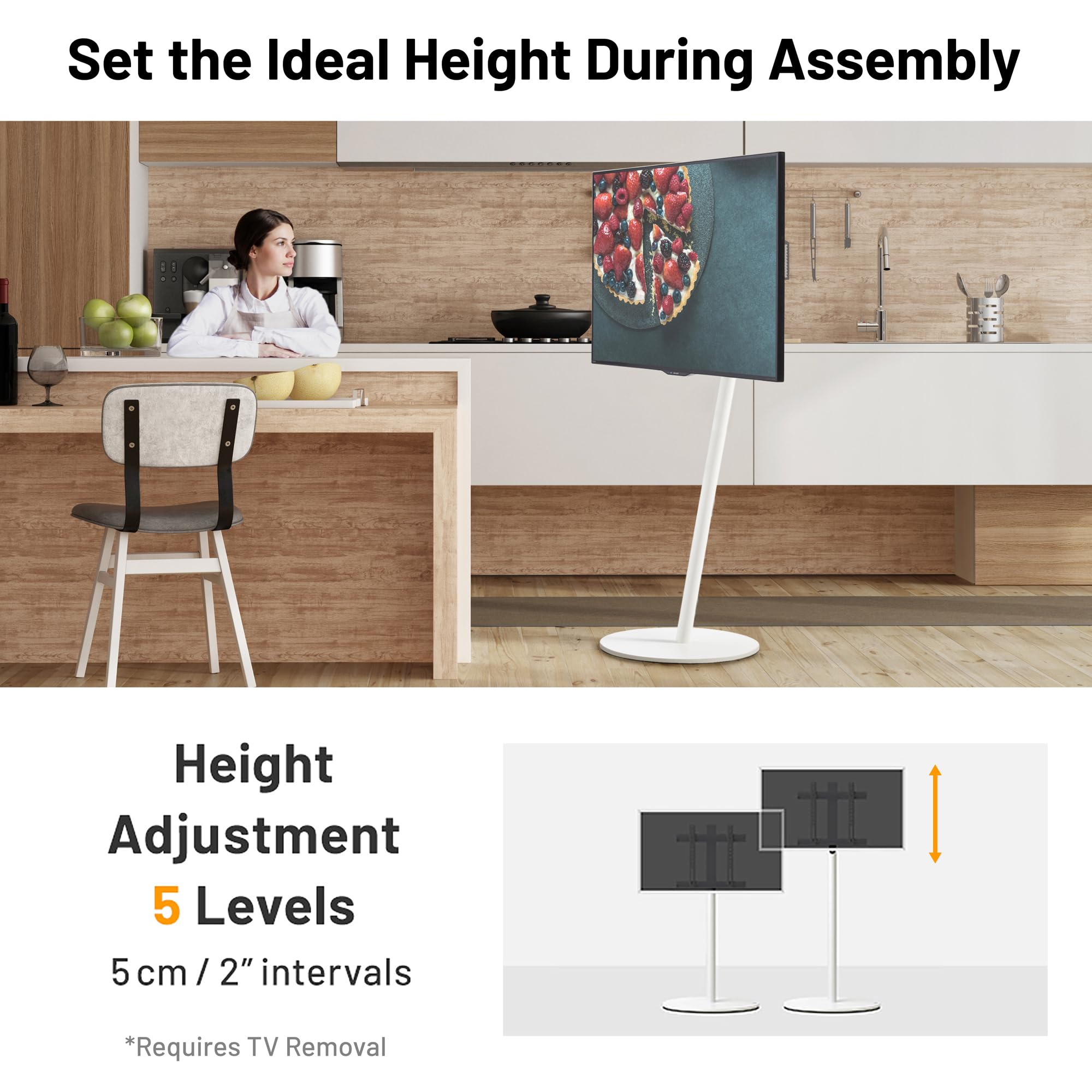 Wall A2 High Type | Japanese Portable TV Stand Freestanding 24