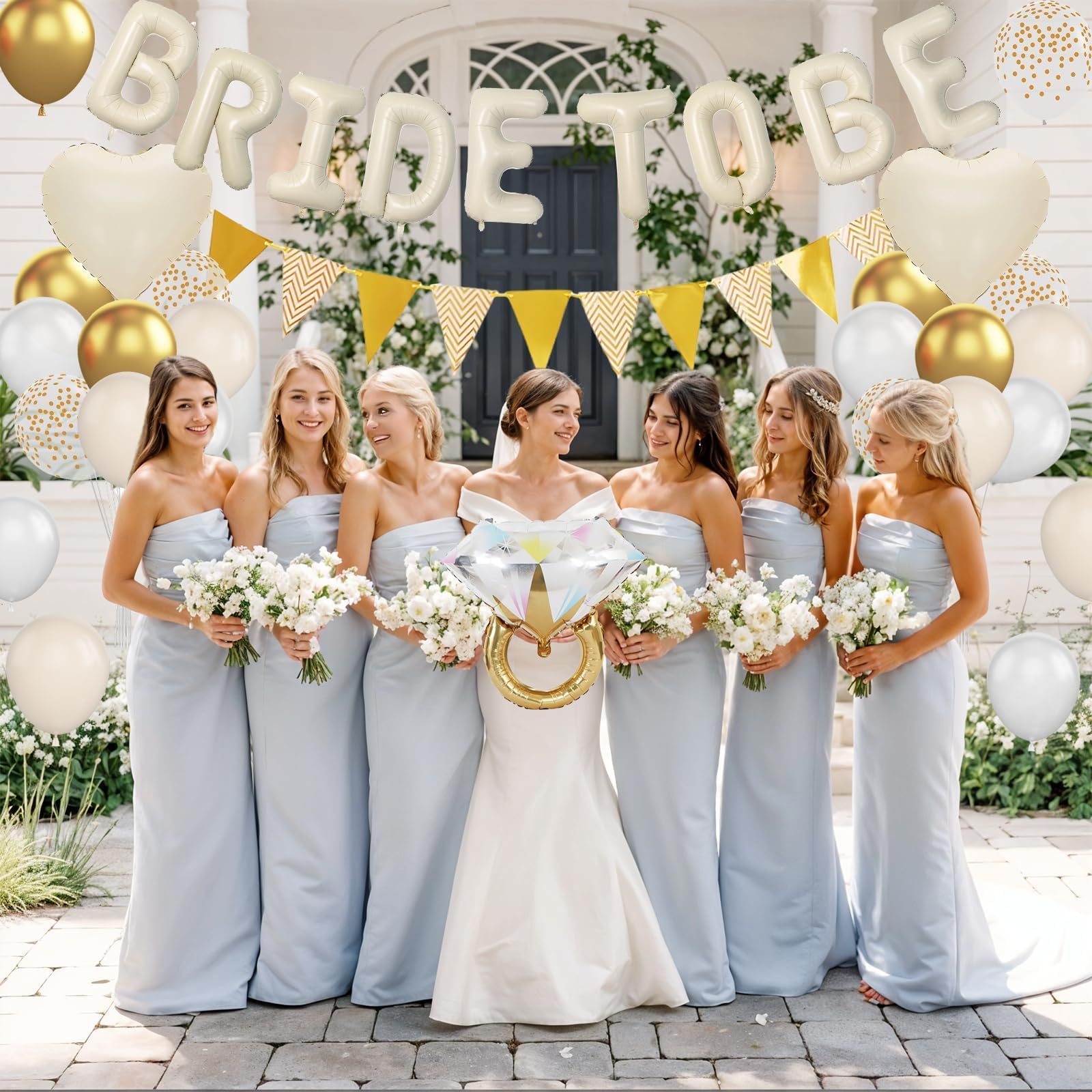 Sand White Bachelorette Party Decorations, Nude White Bride To Be Bridal Shower Balloons Decorations - Image 4