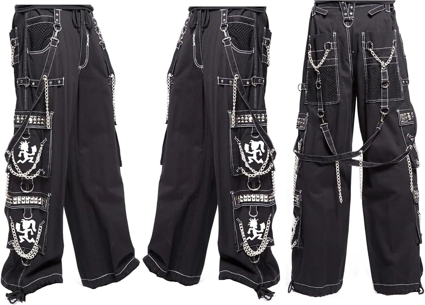 Men Alternative Goth Unisex Pants Black/Jeans Apocalyptic Punk