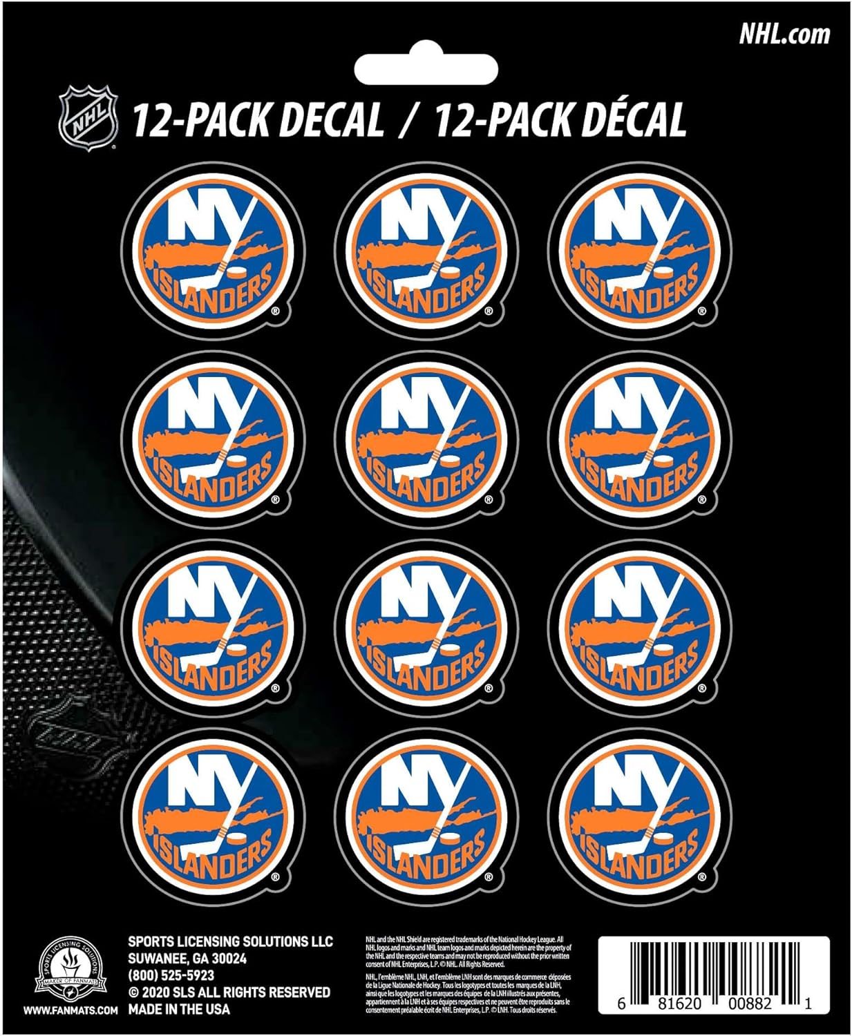 FANMATS NHL Unisex-Adult NHL Mini Decal 12-E2pk