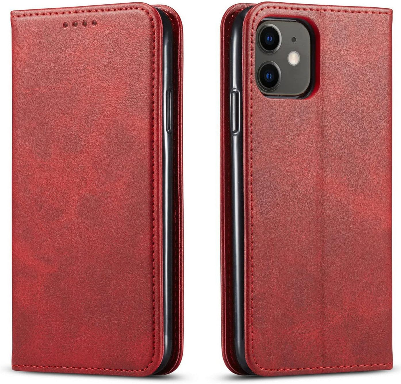 Custodia Libro Per IPhone 15 Pro - Ecopelle Marrone, Chiusura Magnetica, Protezione 360 - Foto 4