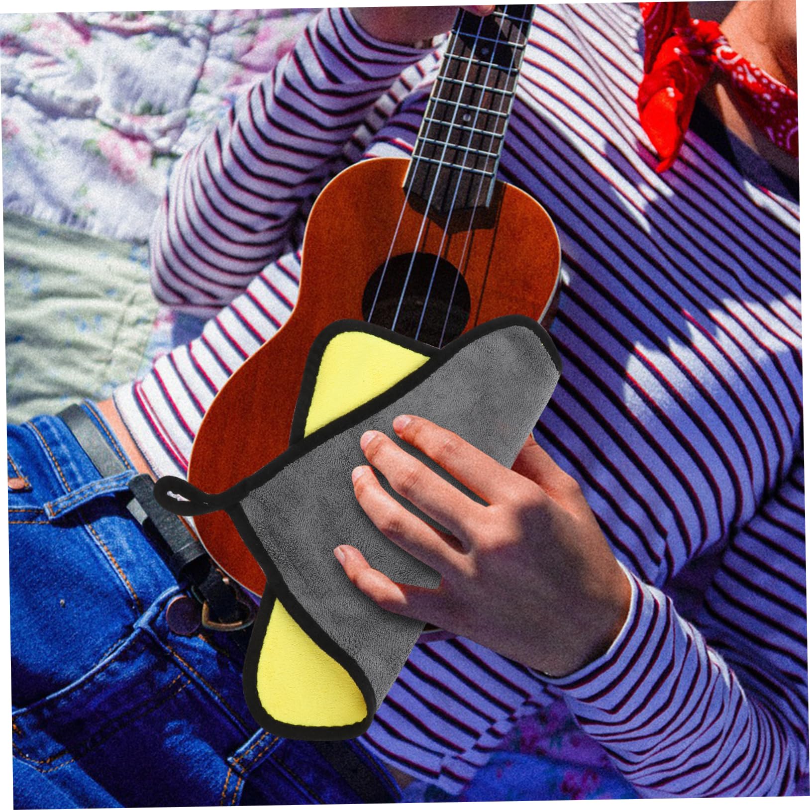 Toddmomy Cleaning Gadget Guitar Cleaner Cloth Musical Instrument Cleaning for Violin Ukulele Piano